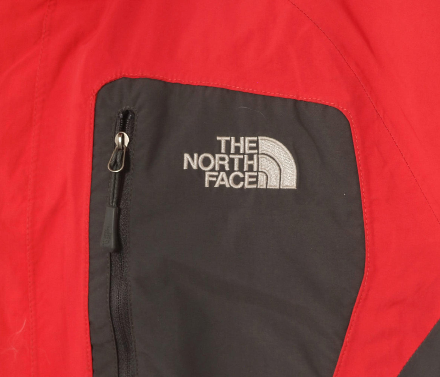2000s The North Face Red Black HyVent Hooded Windbreaker Large L