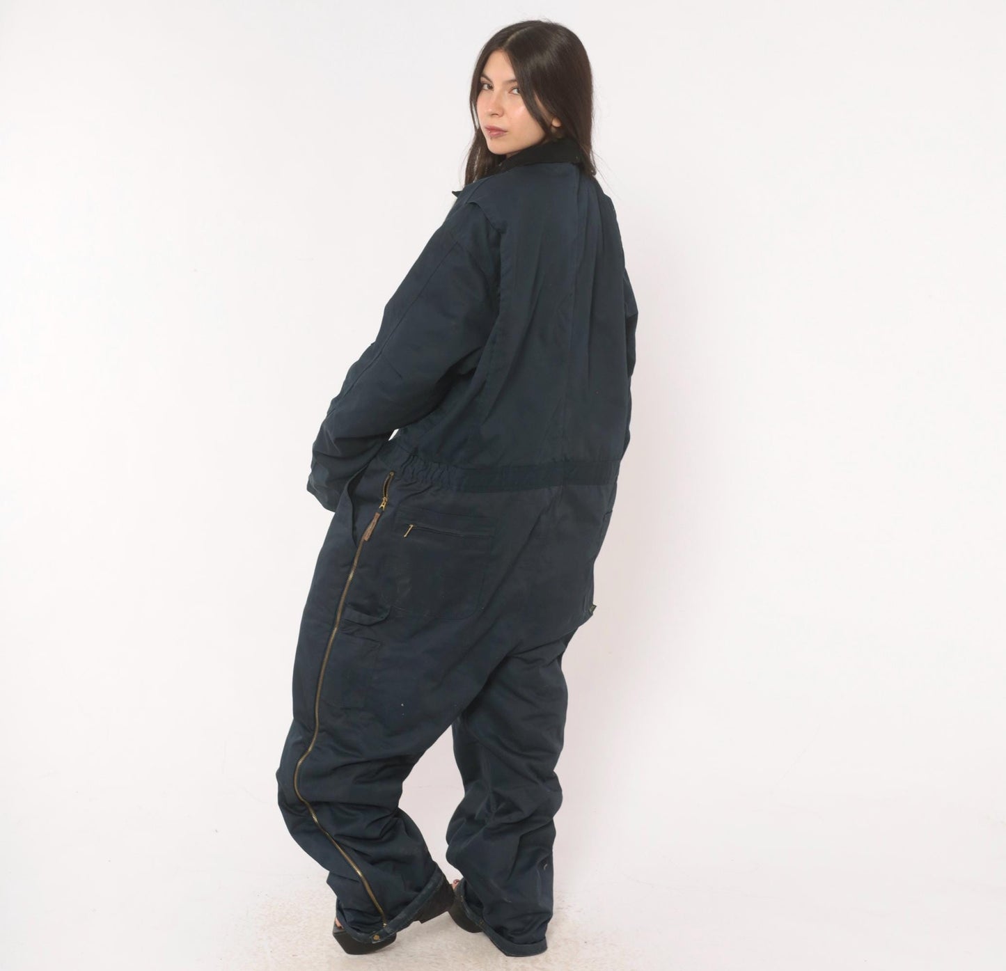 2000s Berne Apparel Navy Insulated Coveralls Quilted Jumpsuit Plus Size XXL