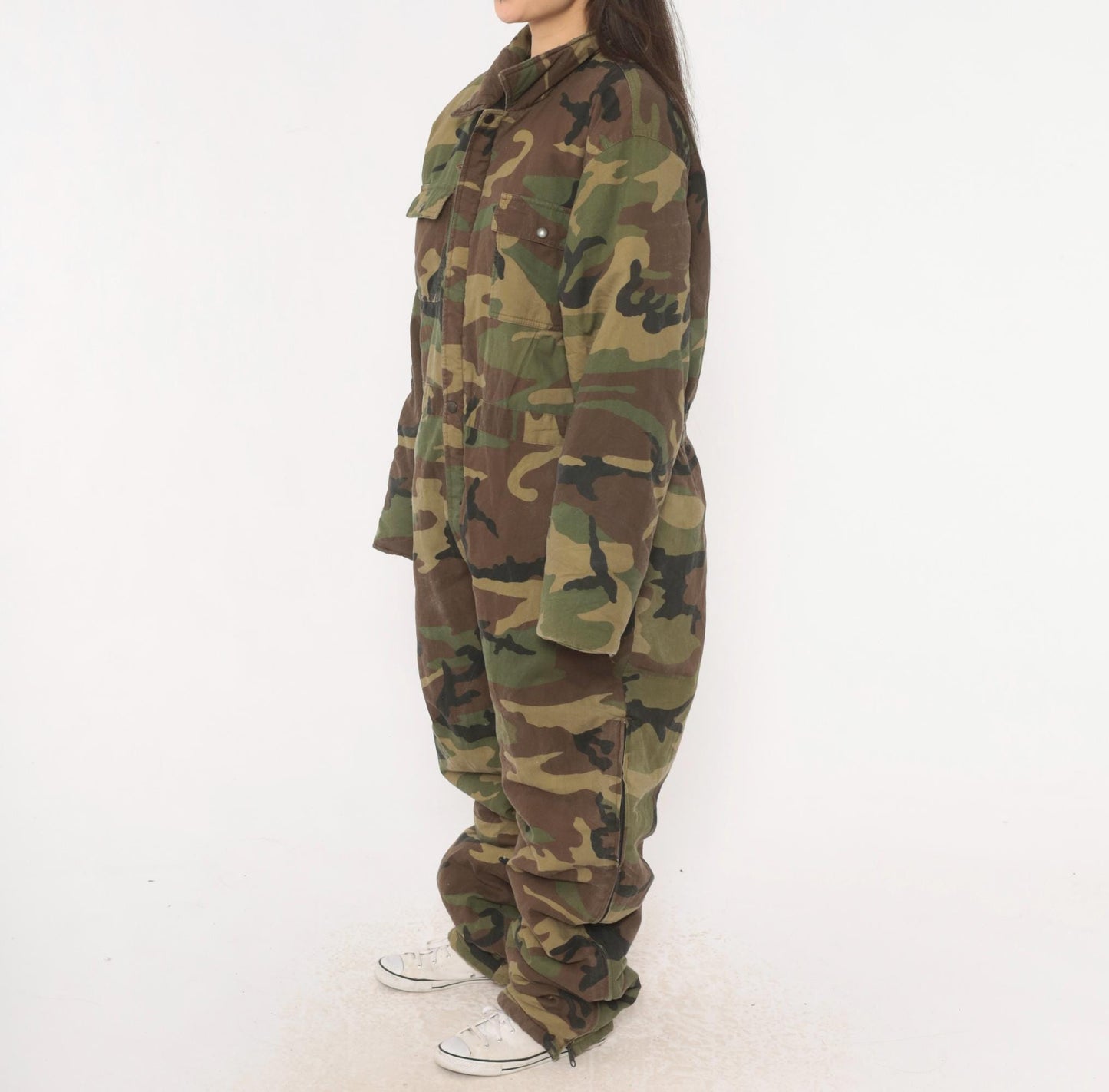 90s Tall Timber Woodland Camo Coveralls Cotton Jumpsuit Extra Large XL