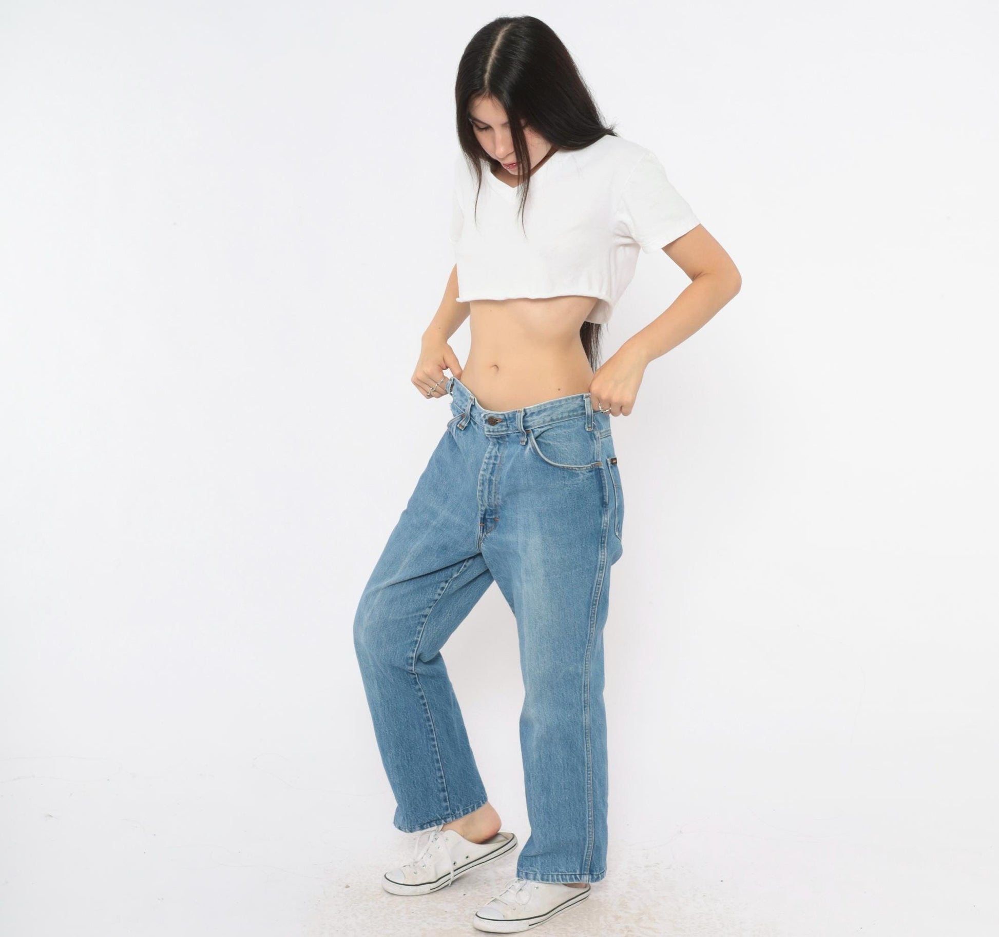 90s Dickies Light Stonewash Jeans High Rise Straight Leg Blue Cotton 34x31
