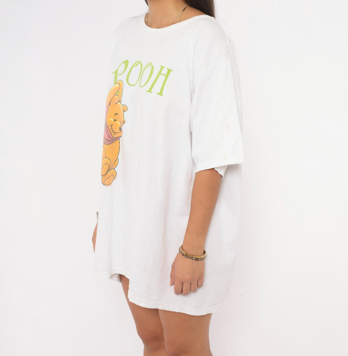 90s Winnie The Pooh Graphic Tee Disney White Cotton Tunic Extra Large XL