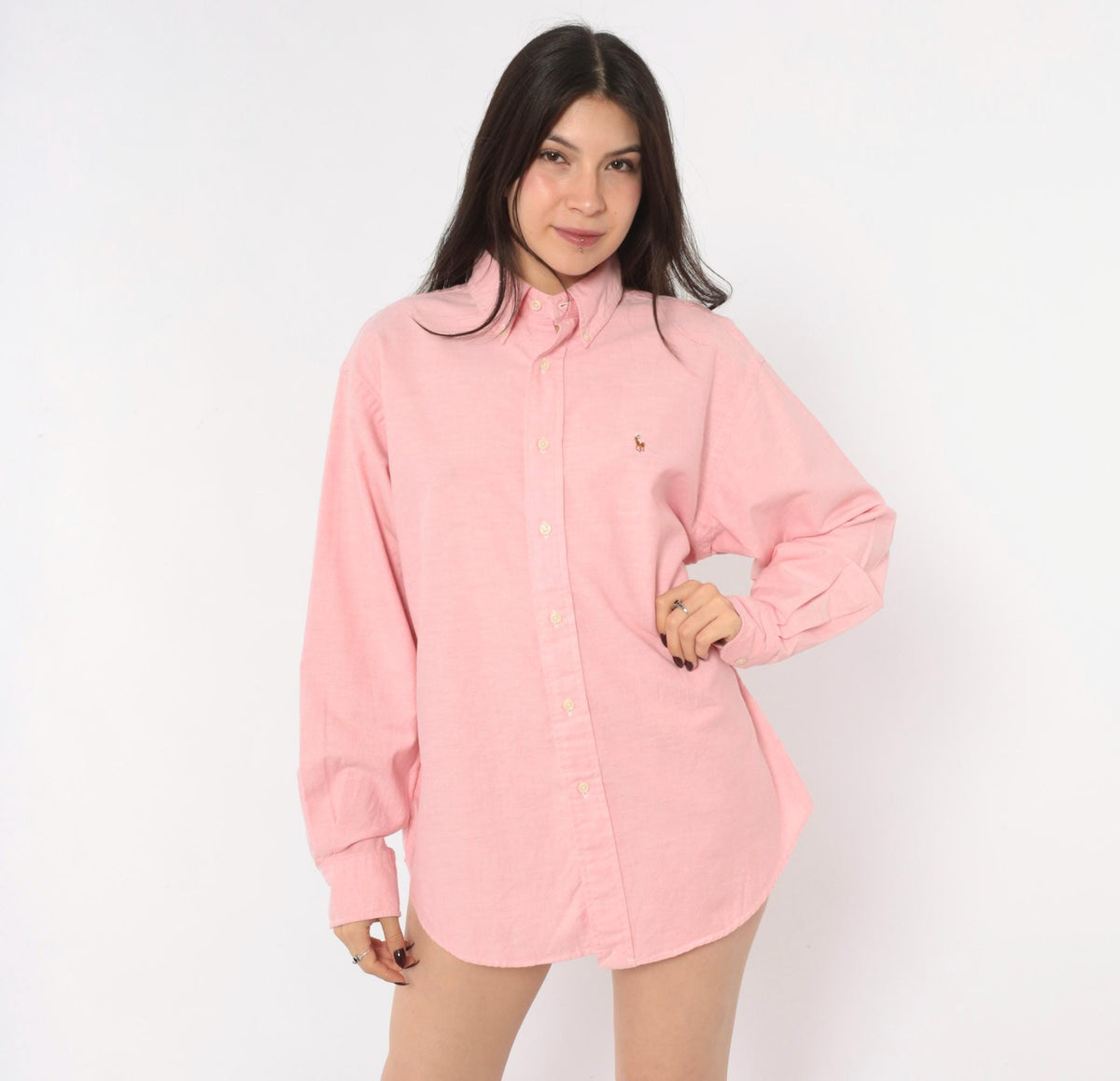 90s Ralph Lauren Pink Cotton Oxford Button Down Shirt Extra Large XL