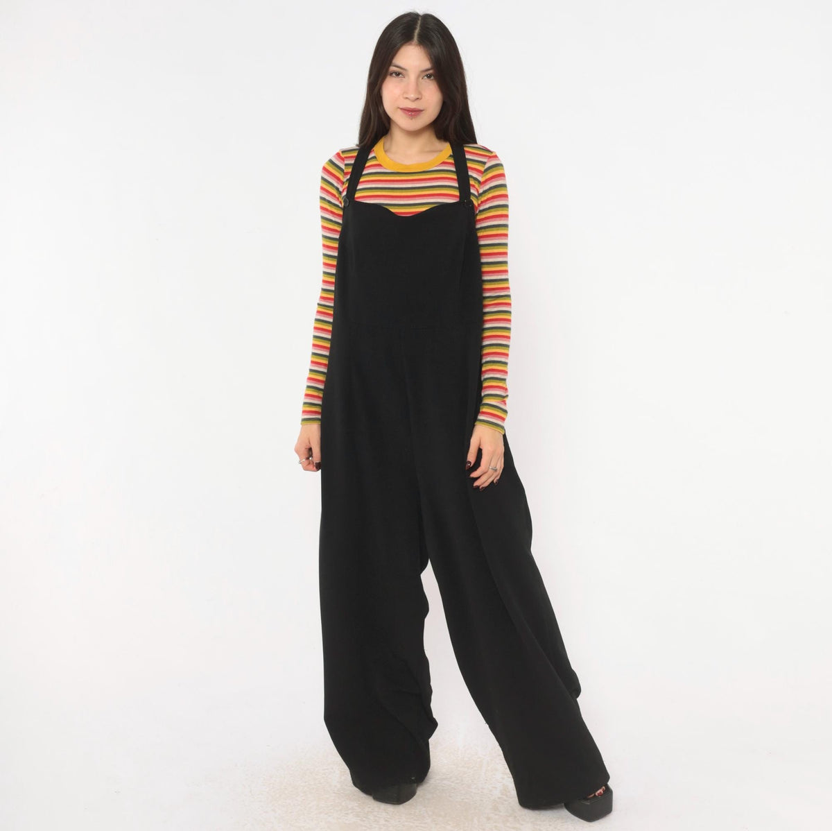 90s Visual FX Black Wide Leg Jumpsuit Plus Size XXL