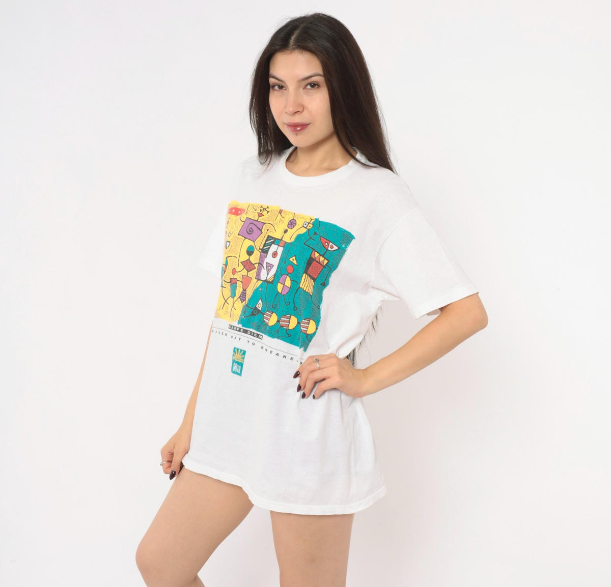 90s Bay To Breakers 1991 San Francisco Graphic Tee White Cotton Large