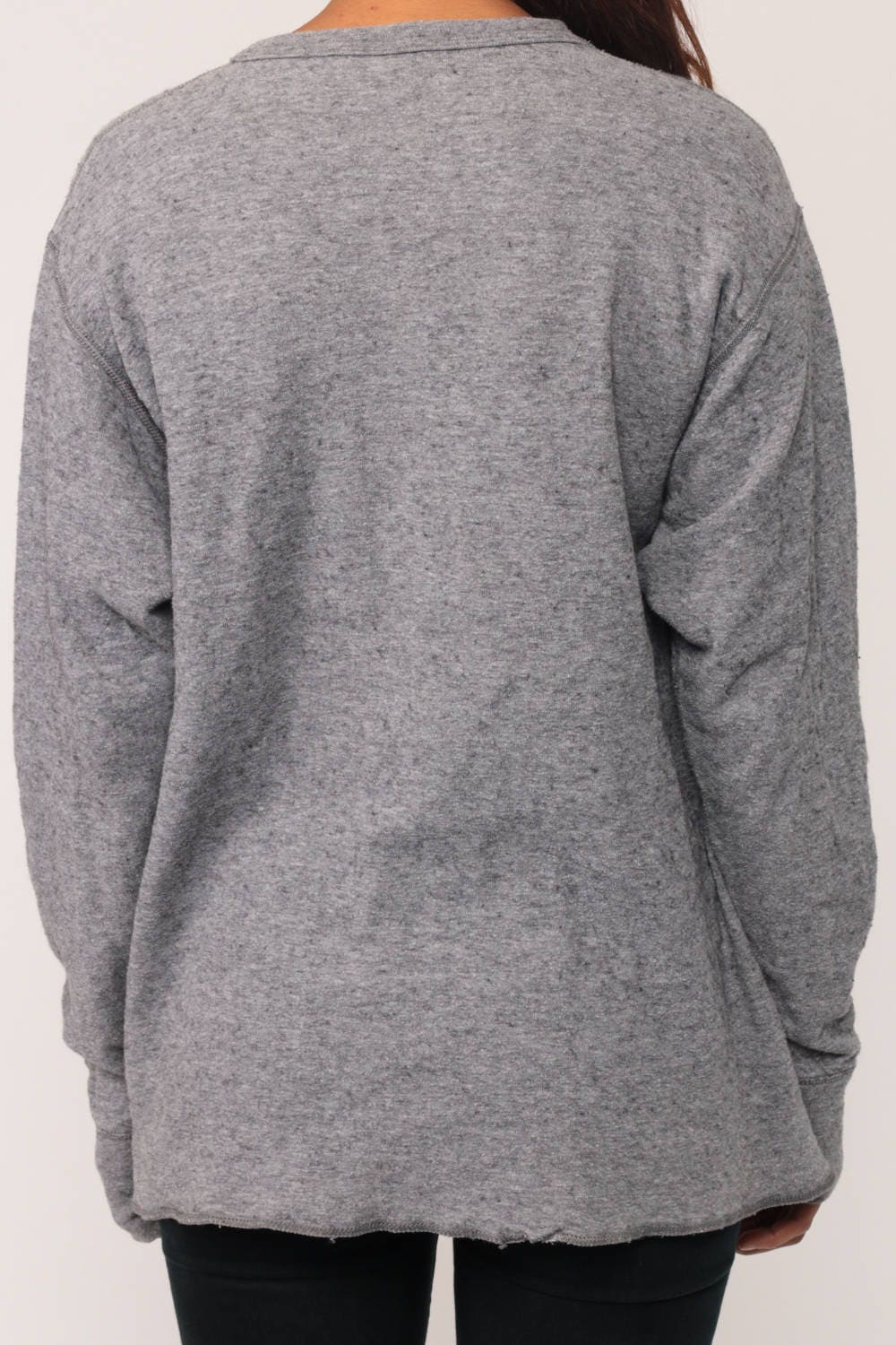 90s ABATE of Wisconsin Eagle Motorcycle Long Sleeve Shirt Grey Large