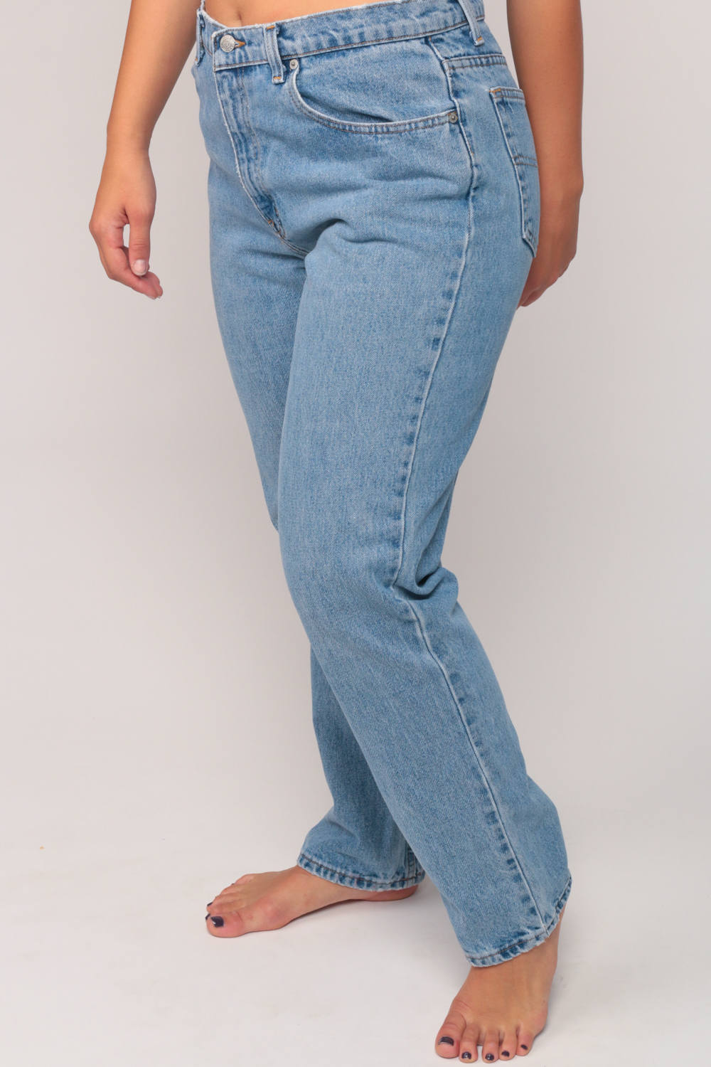 Ralph Lauren 90s High Waist Mom Jeans Blue Denim Tapered Large 12