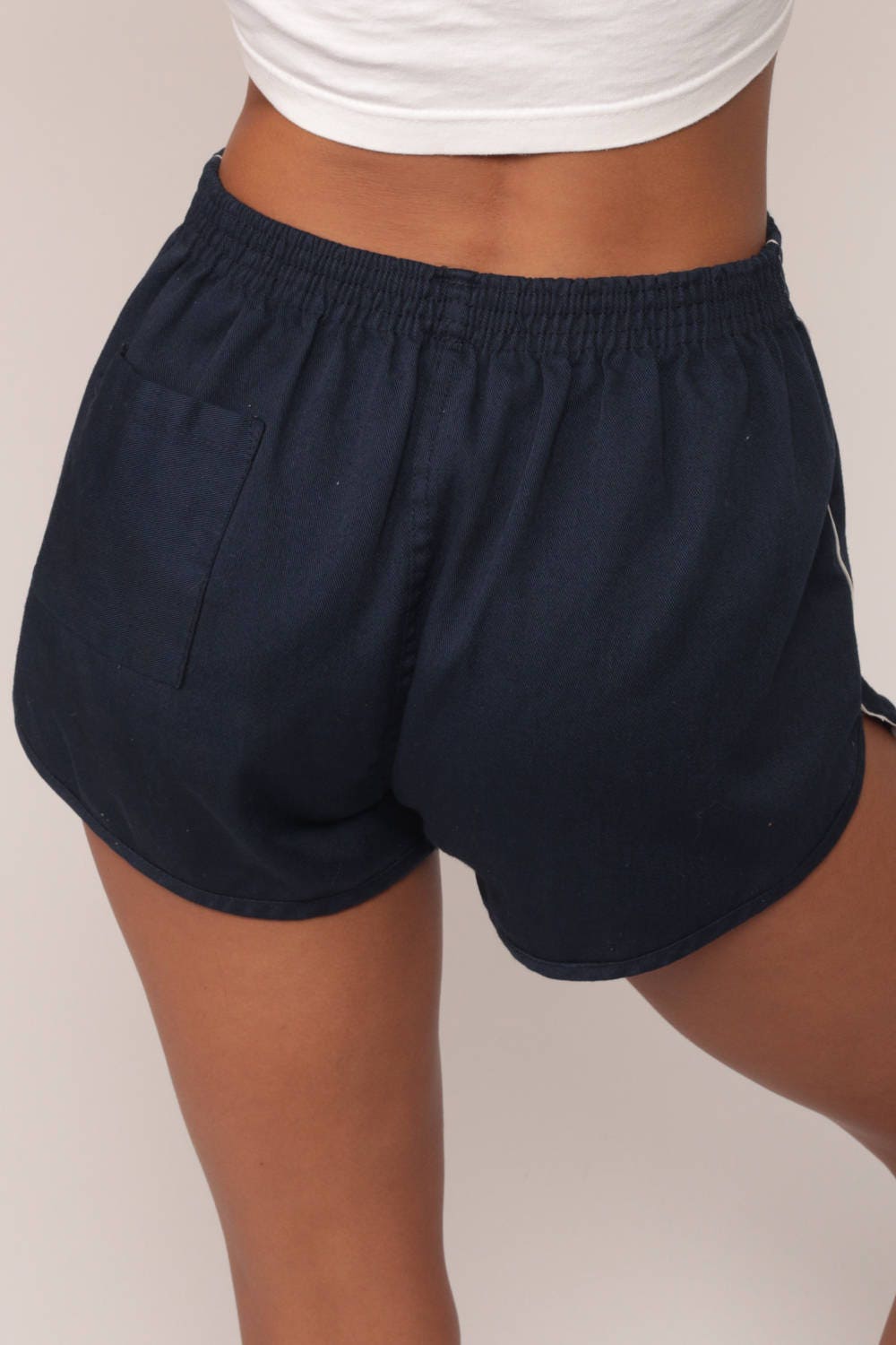 Champion Maryland Running Shorts 80s Navy High Waist Small Medium