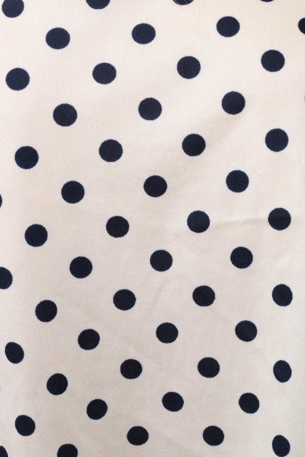 70s White Blue Polka Dot Crop Top Button Up Blouse Long Sleeve Small Medium