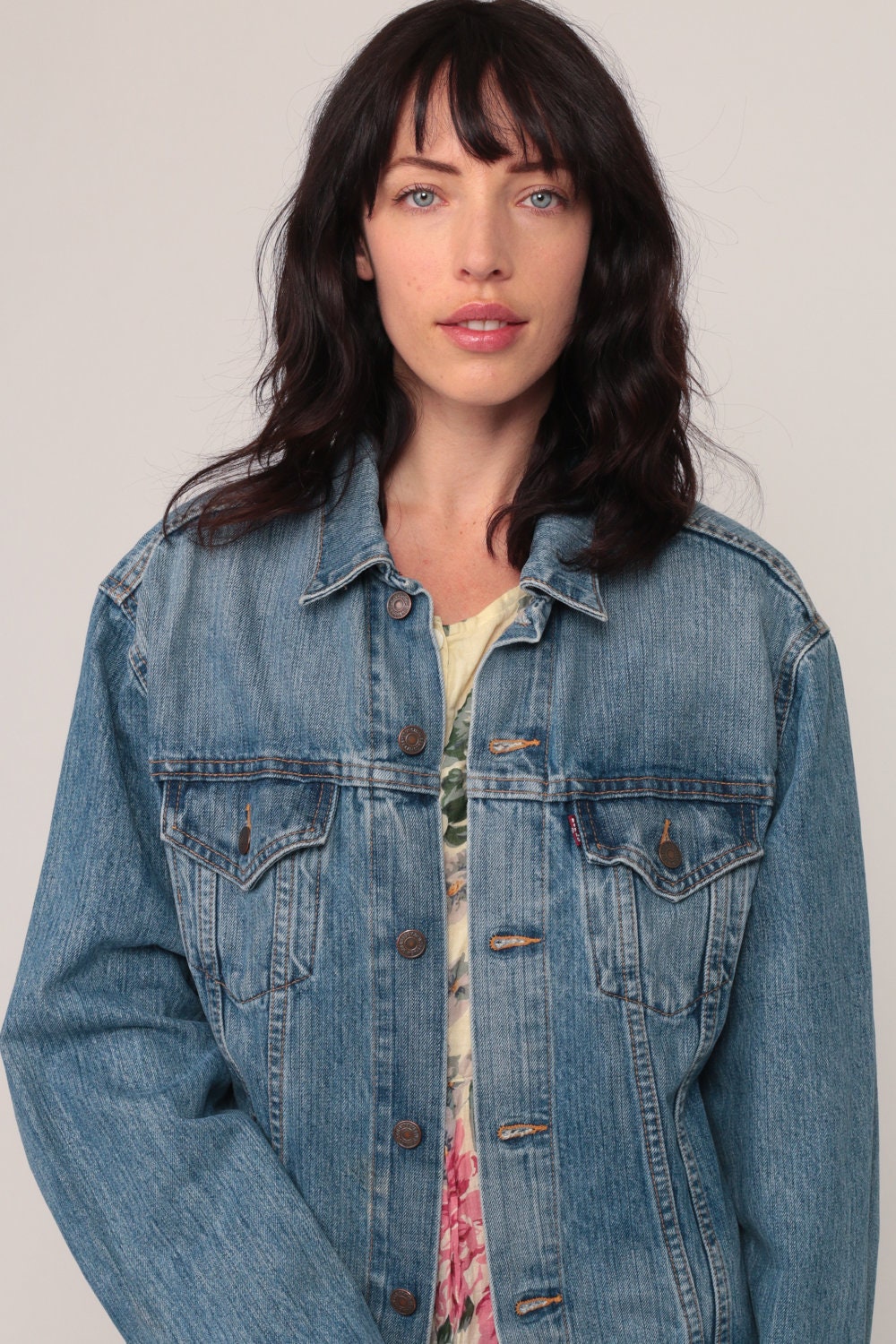 90s Levi's Denim Jacket Blue Jean Trucker Large