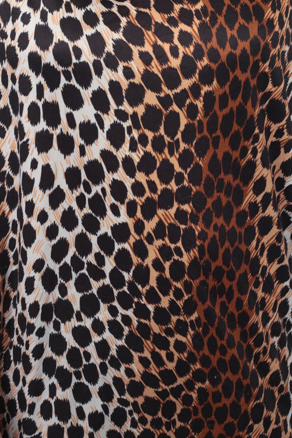 80s Leopard Print Nightgown Mini Chemise Short Sleeve Small