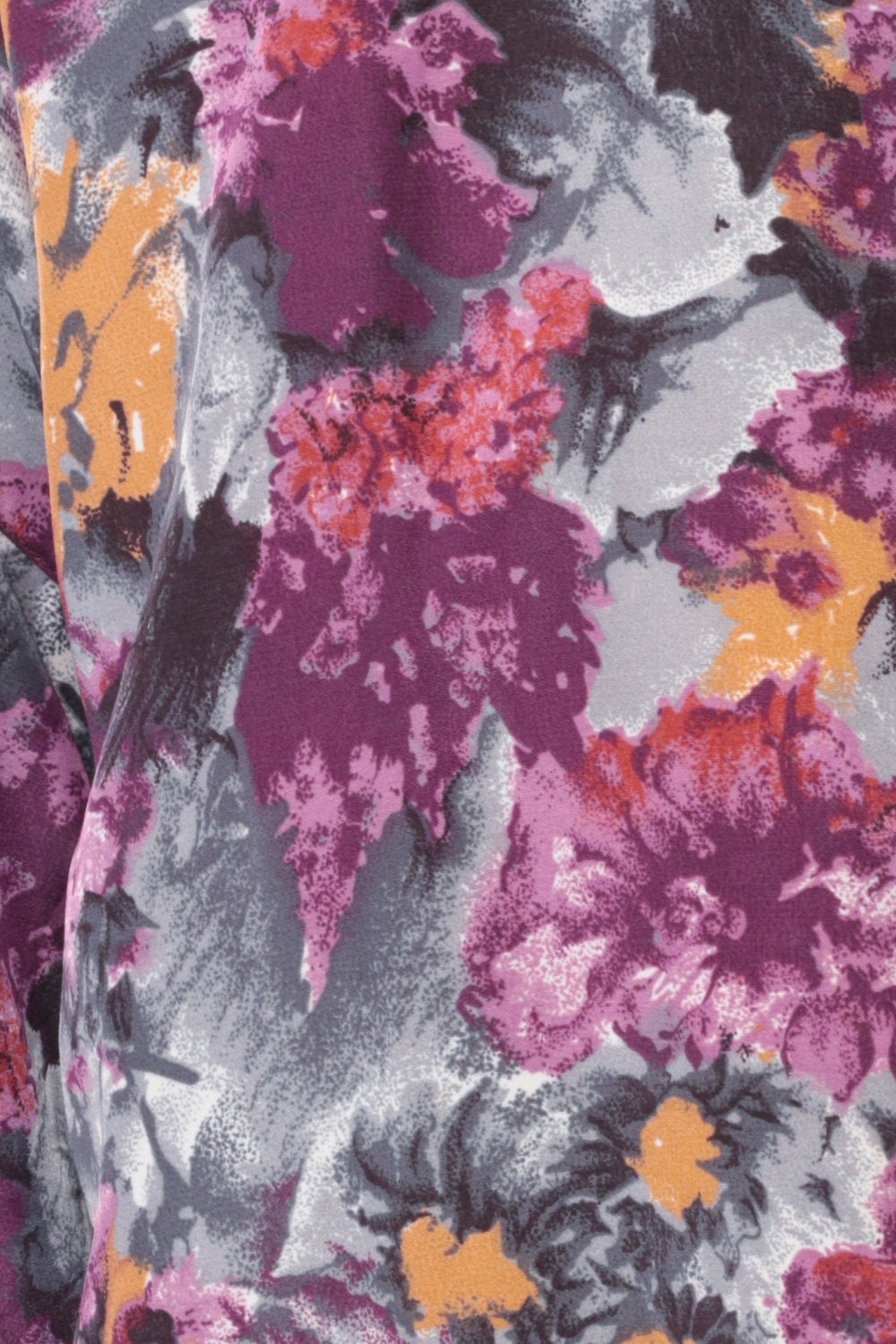 90s Purple Floral Windbreaker Jacket Nylon Zip Front Large