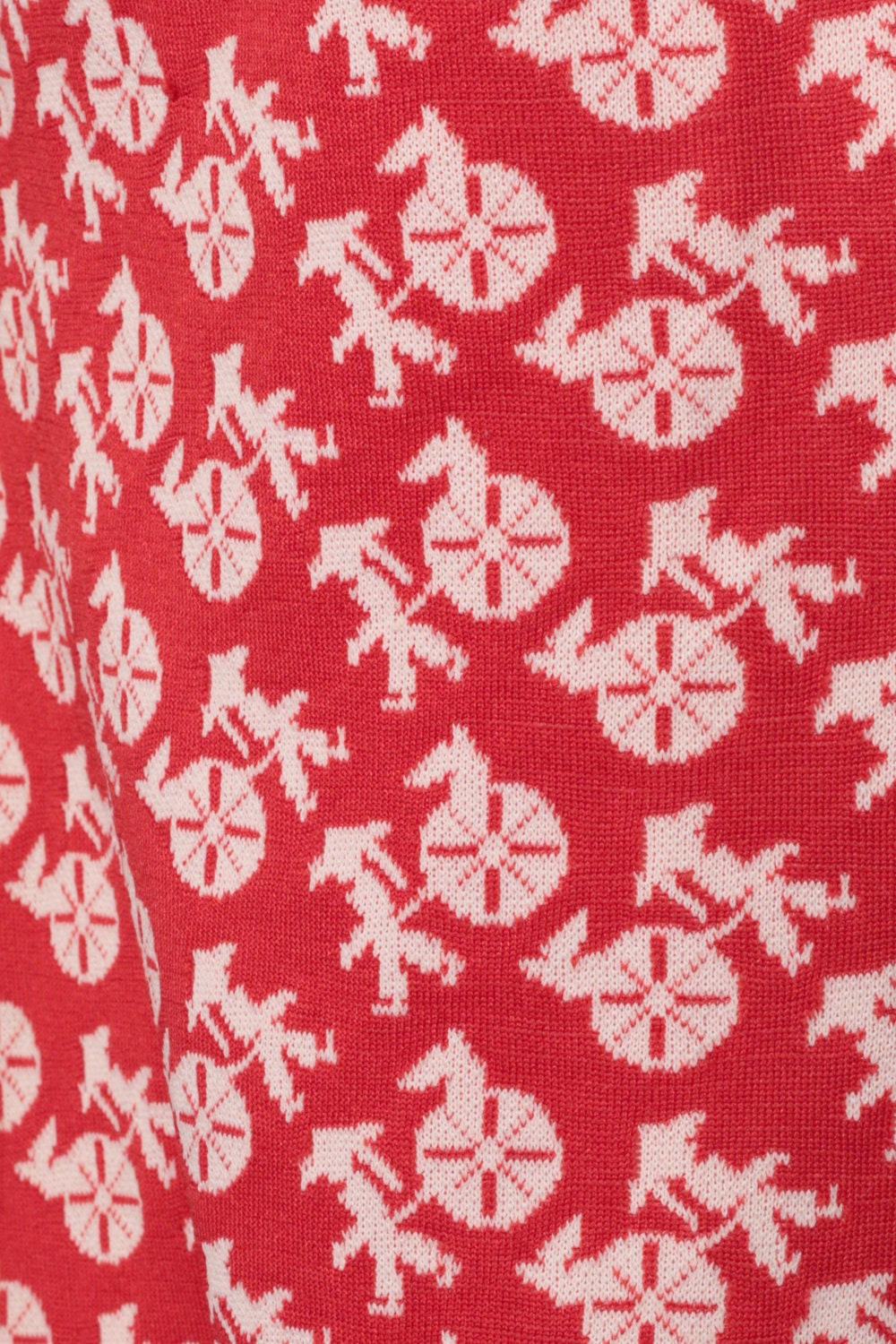 70s Rickshaw Print Shift Mini Dress Button Up Red Large