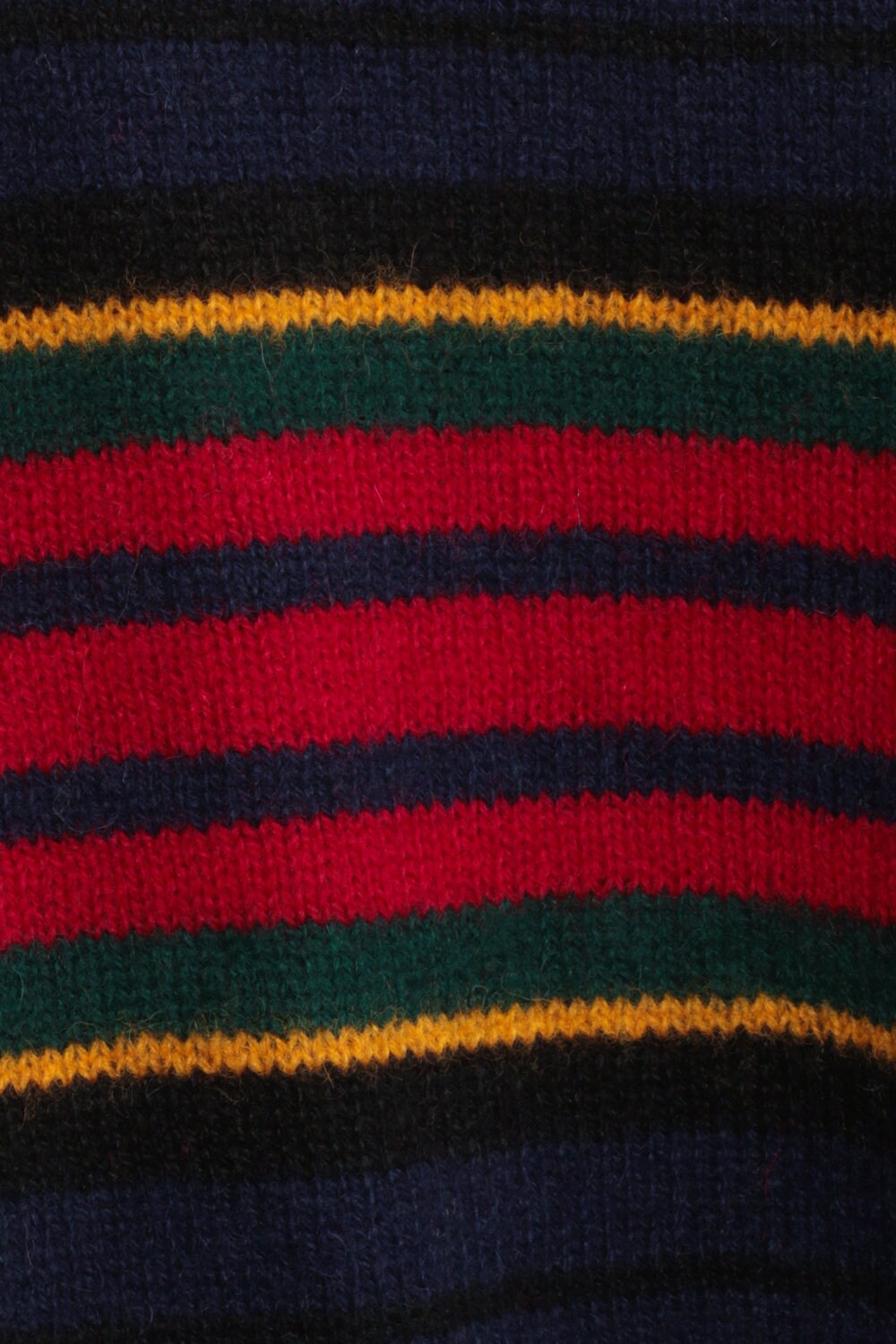 80s Wool Striped Sweater Blue Red Pullover Knit Large