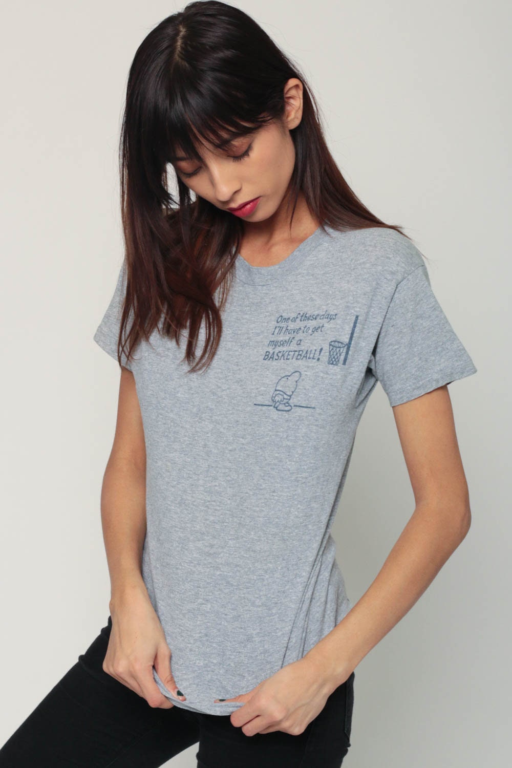 90s Ziggy Comic Graphic T-Shirt Basketball Joke Tee Small