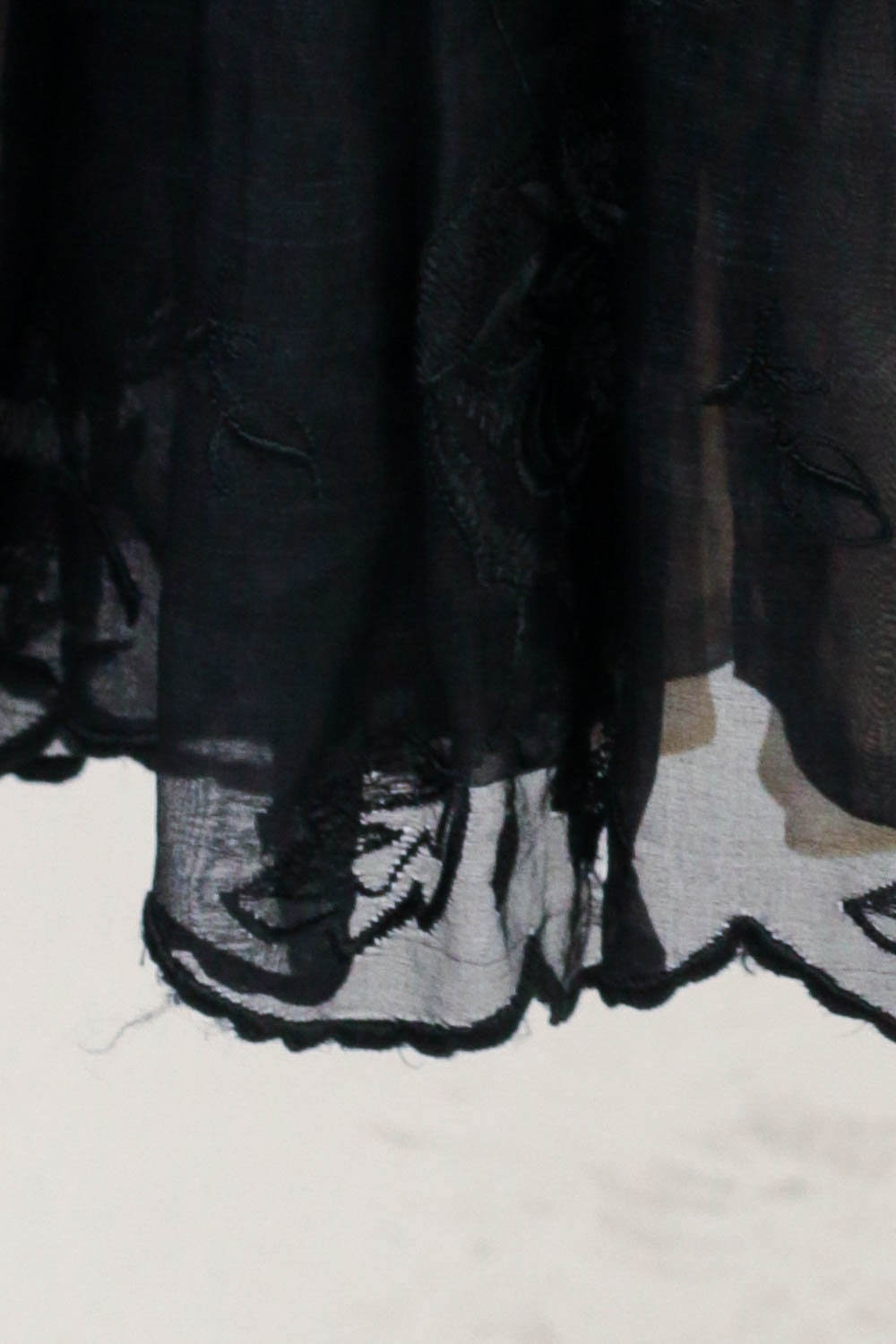 1960s Black Lace Cocktail Dress Velvet Bow Drop Waist Knee Length Small