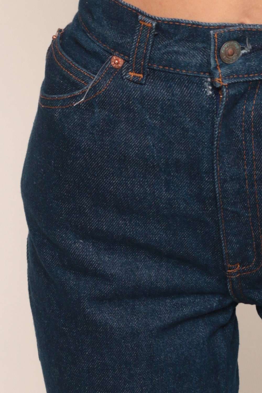 70s Levis Bell Bottom Jeans Dark Blue High Waist Denim Flared Extra Small