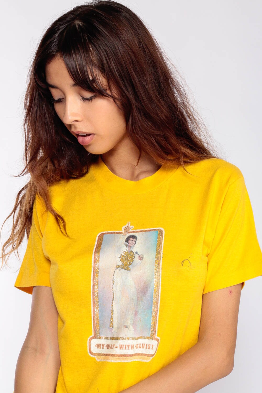 80s Elvis Presley My Way Graphic T-Shirt Cotton Unisex Extra Small