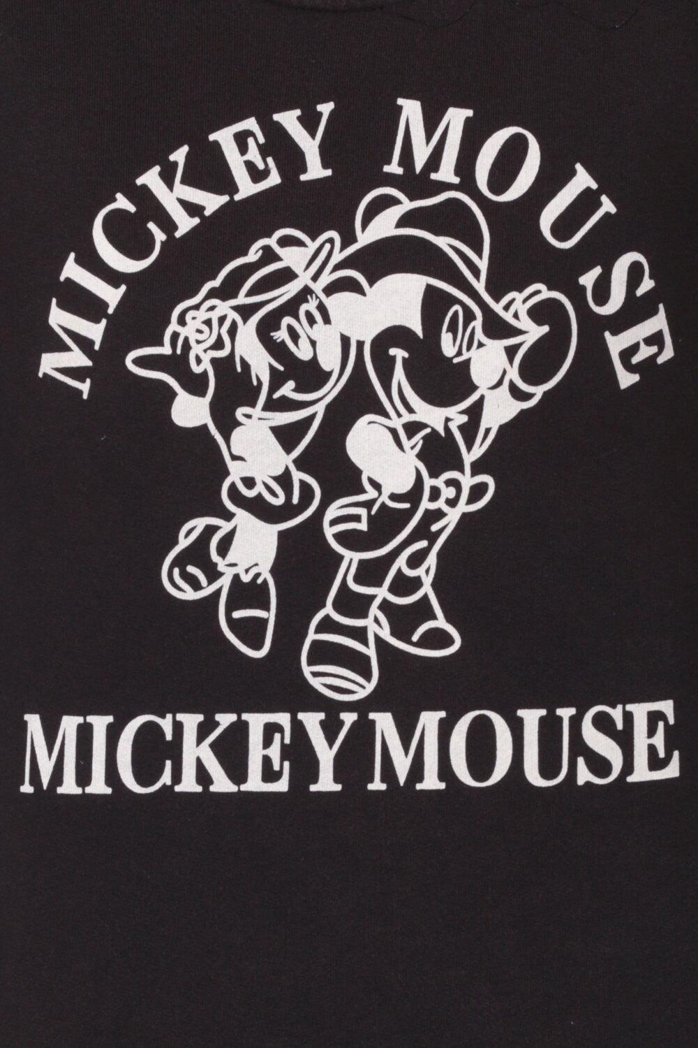 80s Mickey Mouse Minnie Disney Sweatshirt Black Graphic Crewneck Extra Small