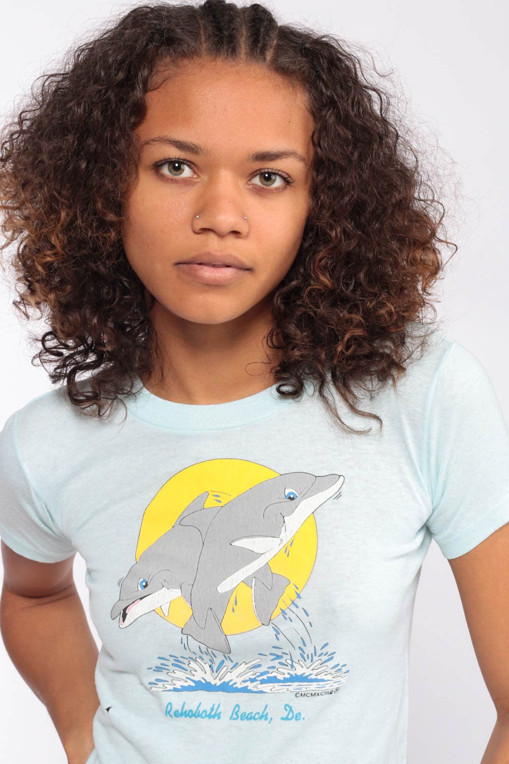 80s Dolphin Rehoboth Beach Delaware Graphic T-Shirt Extra Small