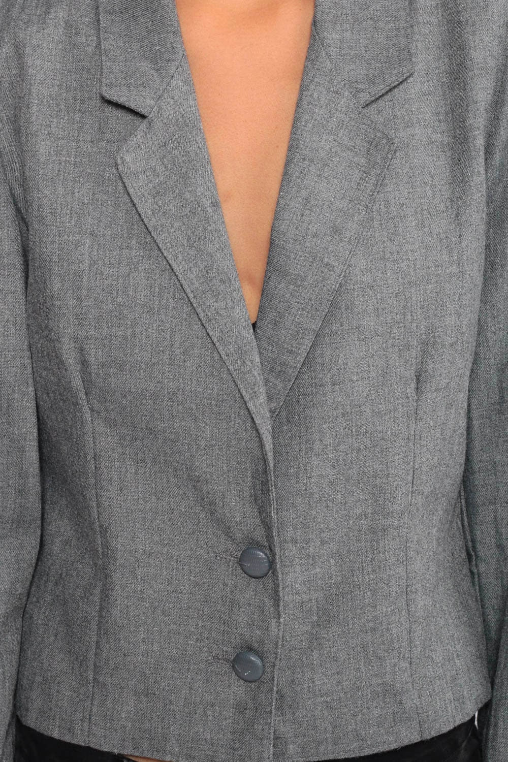 80s Wrangler Puff Sleeve Blazer Grey Jacket Extra Small XS