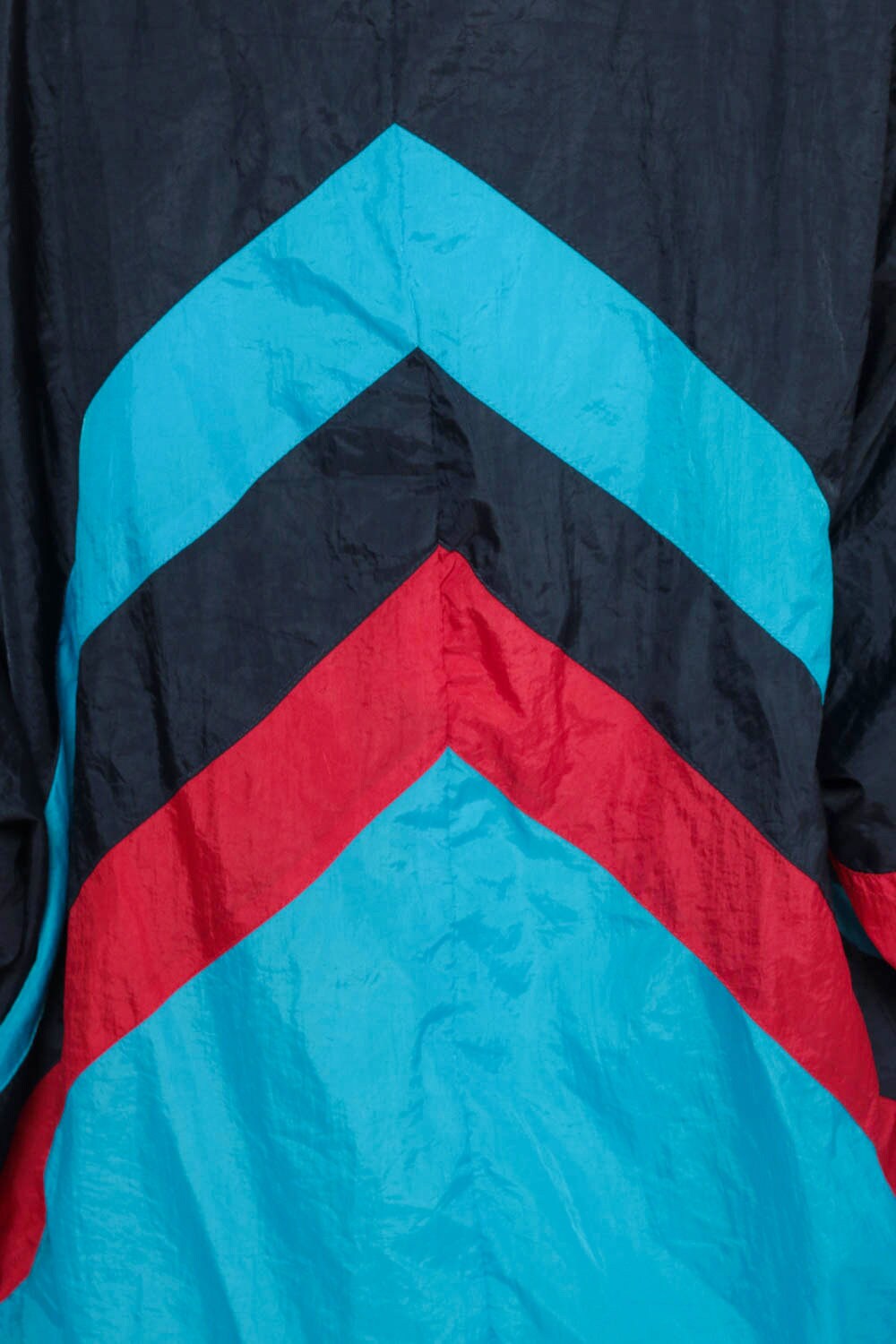90s Spalding Windbreaker Jacket Navy Turquoise Colour Block Striped Extra Large