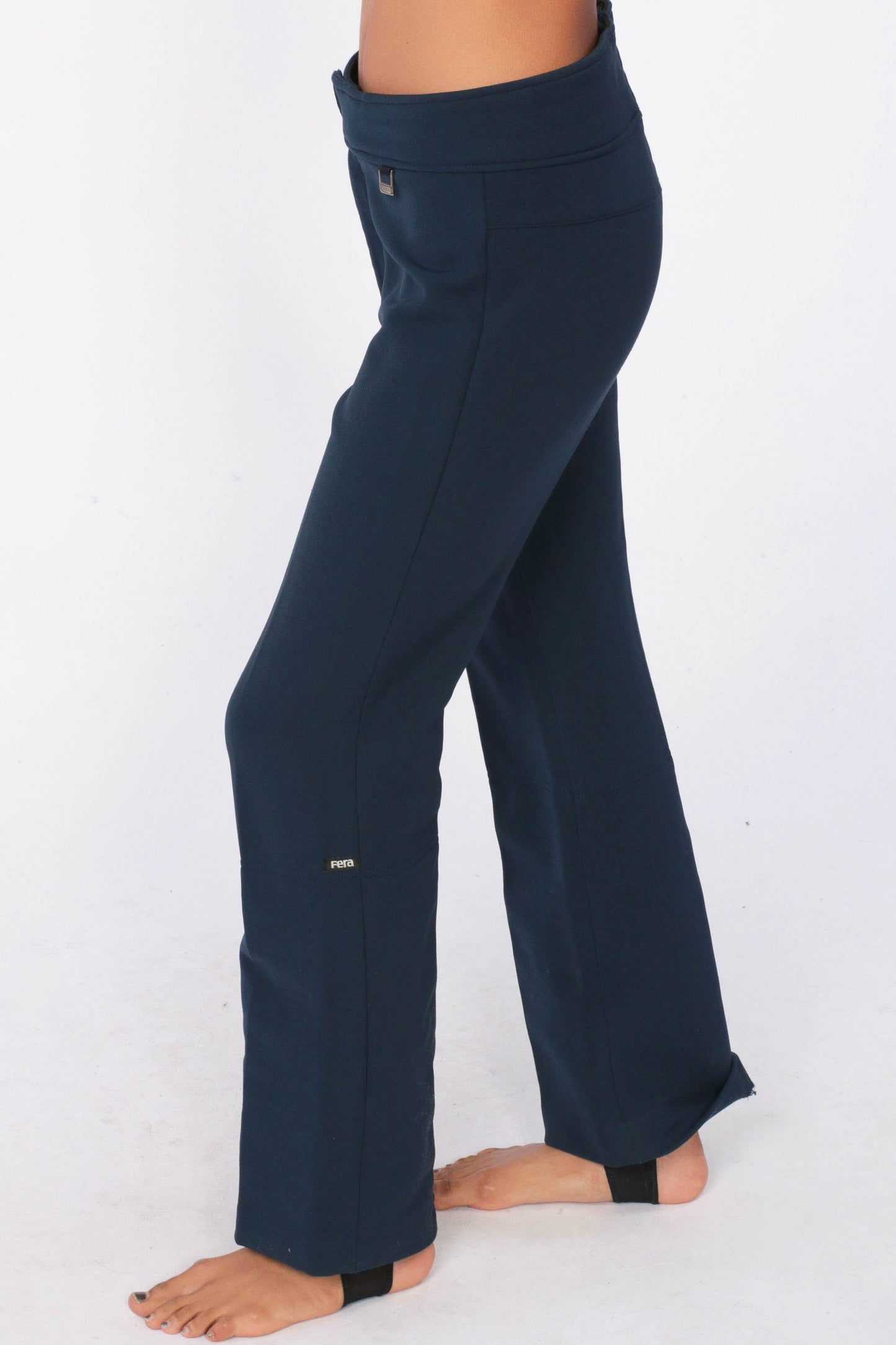 70s Navy Wool Ski Pants Stirrup Snowsuit Small