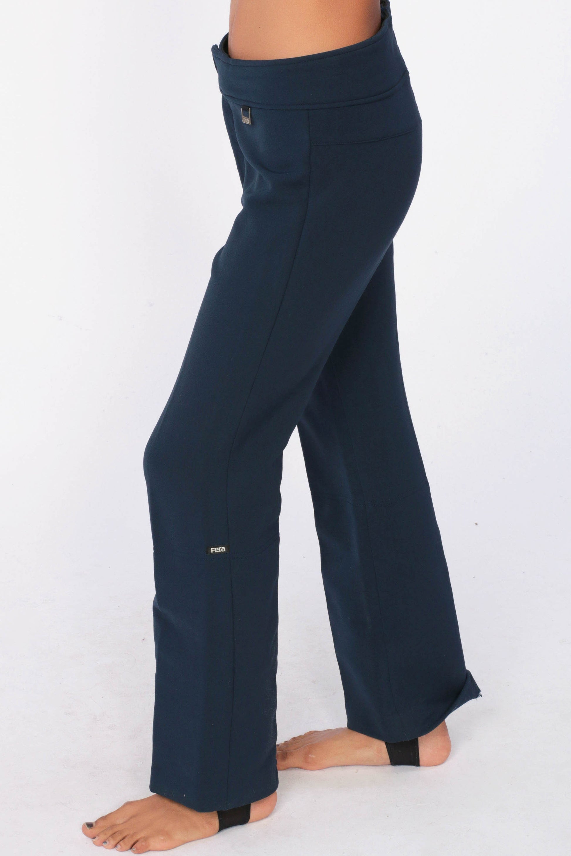 70s Navy Wool Ski Pants Stirrup Snowsuit Small