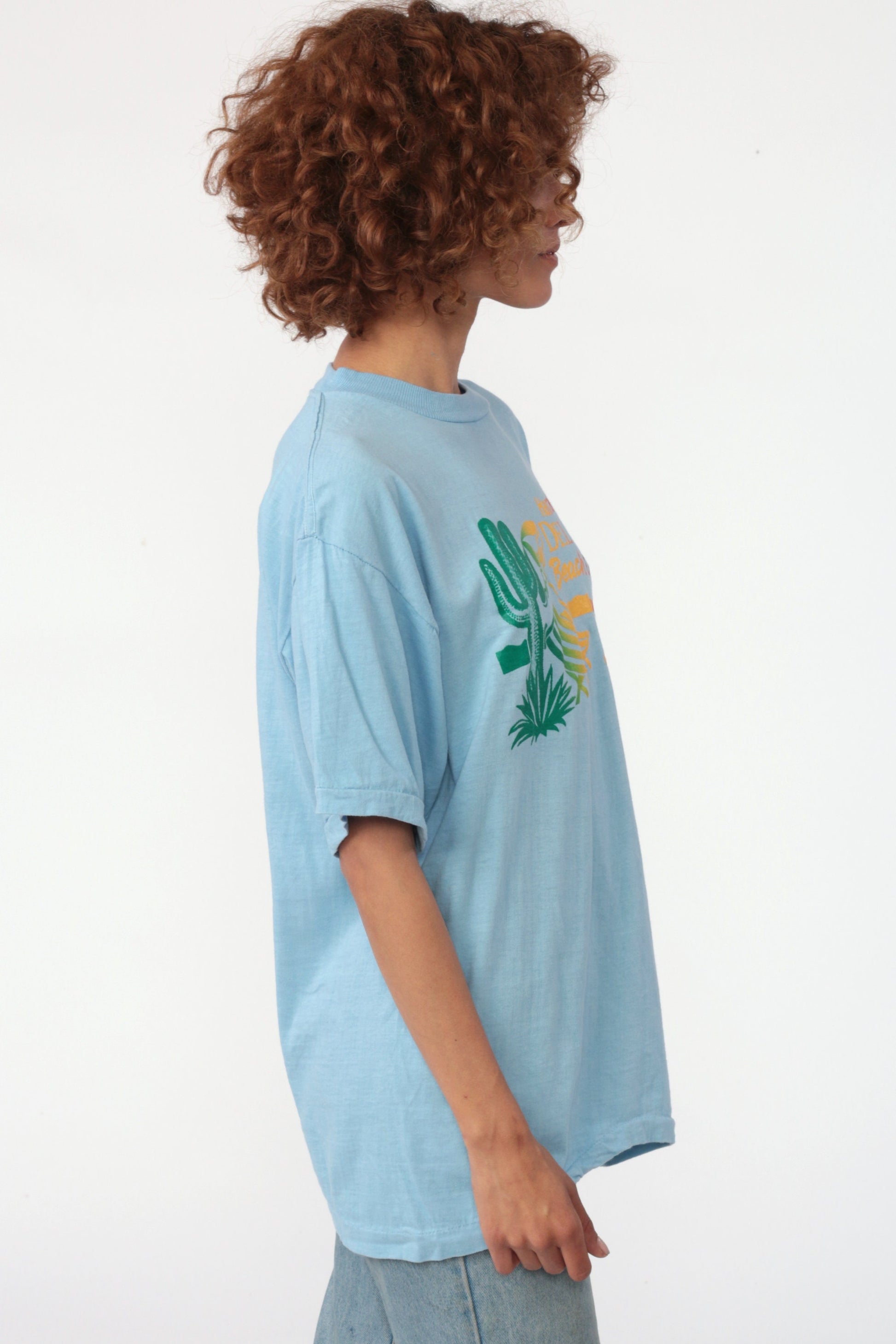 80s Harrah's Del Rio Beach Club Laughlin Nevada Saguaro Cactus Graphic T-Shirt Large
