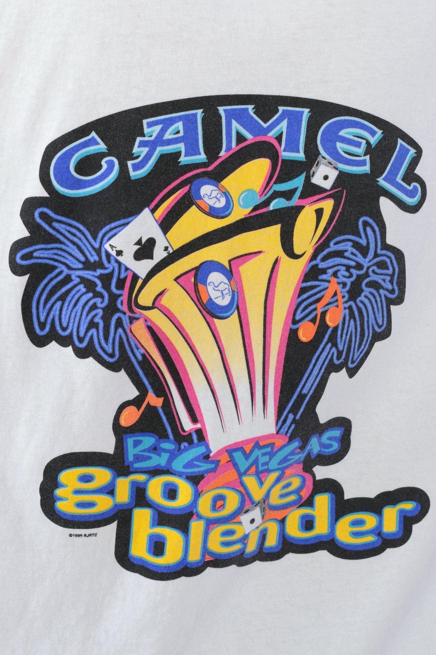 90s Camel Joe Groove Blender Las Vegas Casino T-Shirt Cotton Pocket Tee Extra Large