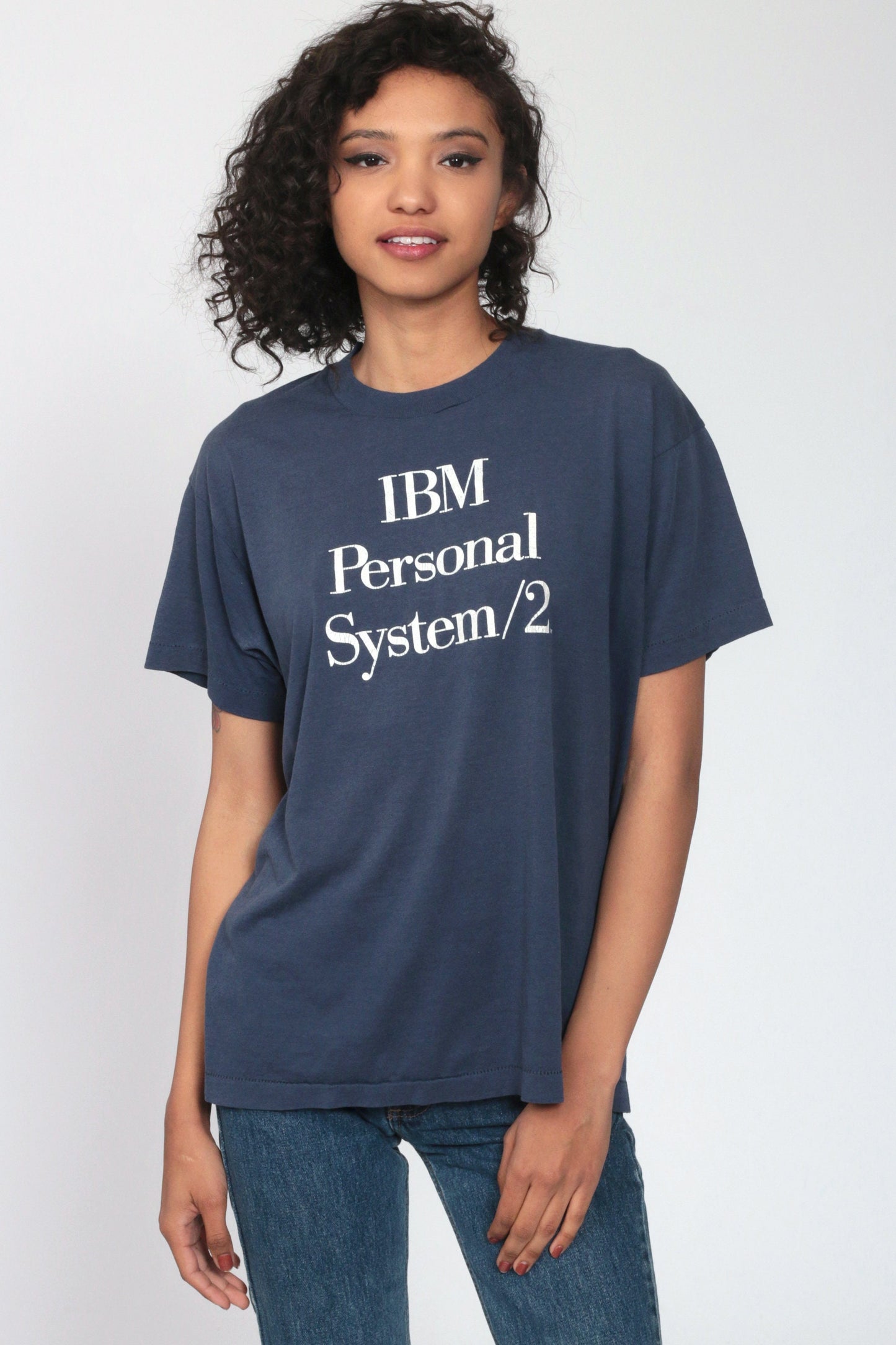 80s IBM Personal System/2 Computer Graphic T-Shirt Single Stitch Medium