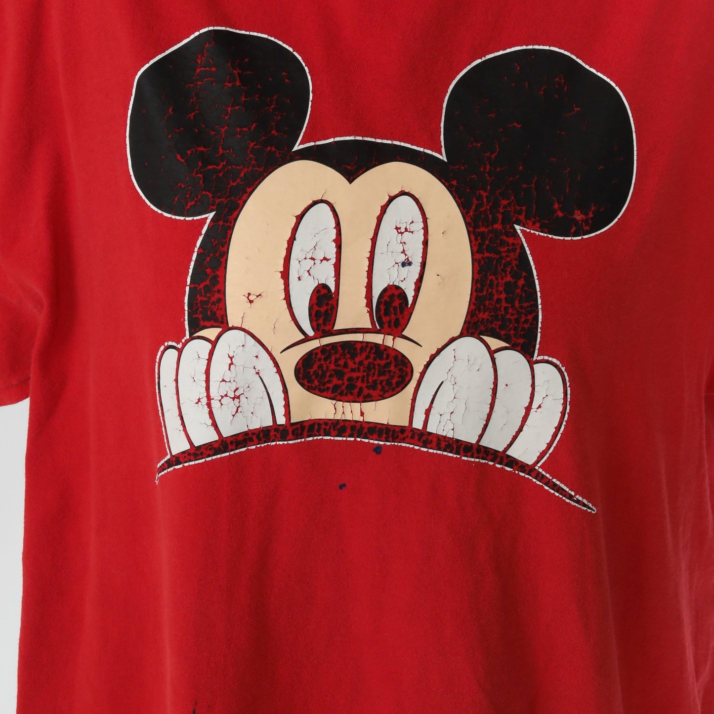 80s Mickey Mouse Walt Disney Graphic T-Shirt Red Medium Large
