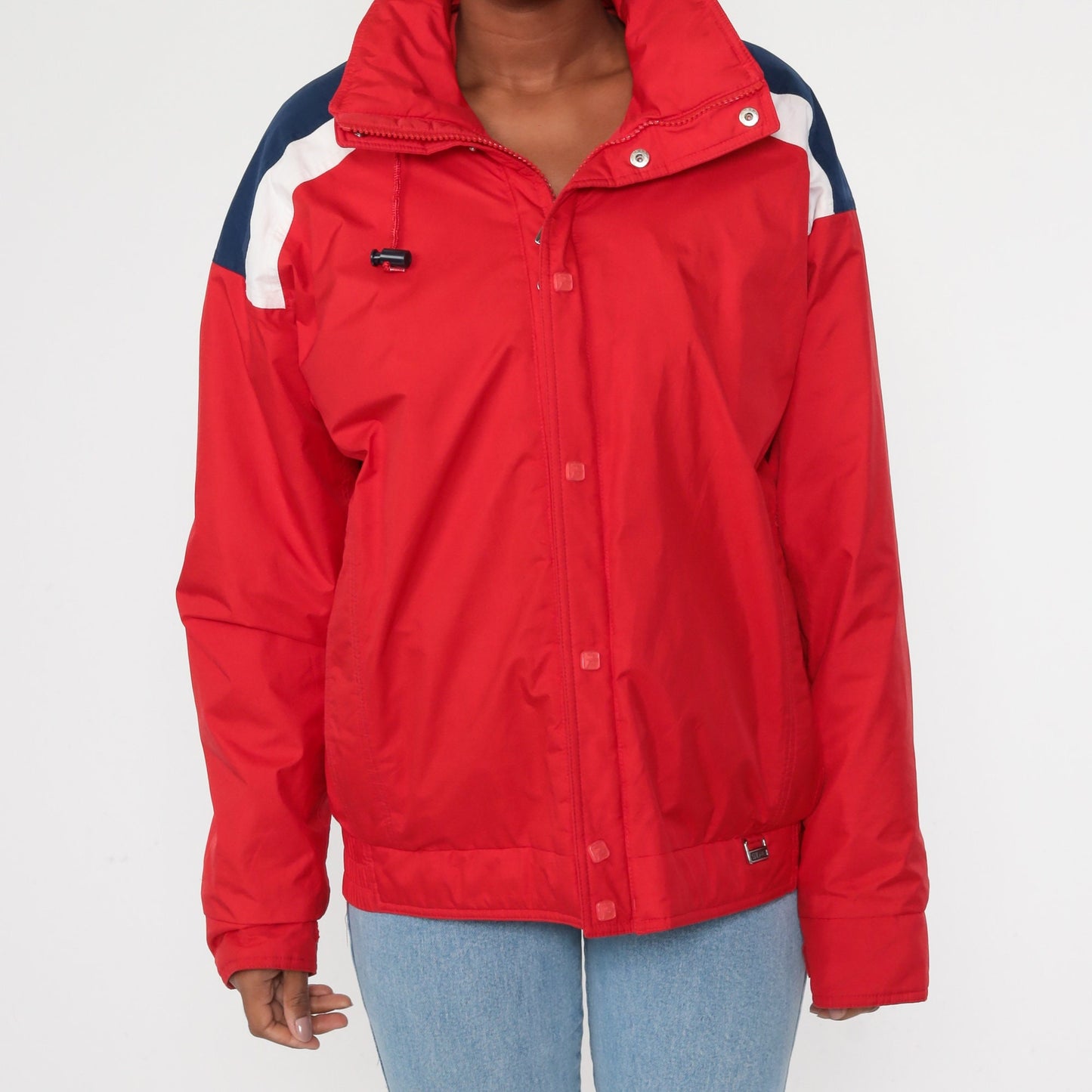 80s White Stag Puffer Ski Jacket Red Striped Goretex Zip Lining Extra Large XXL