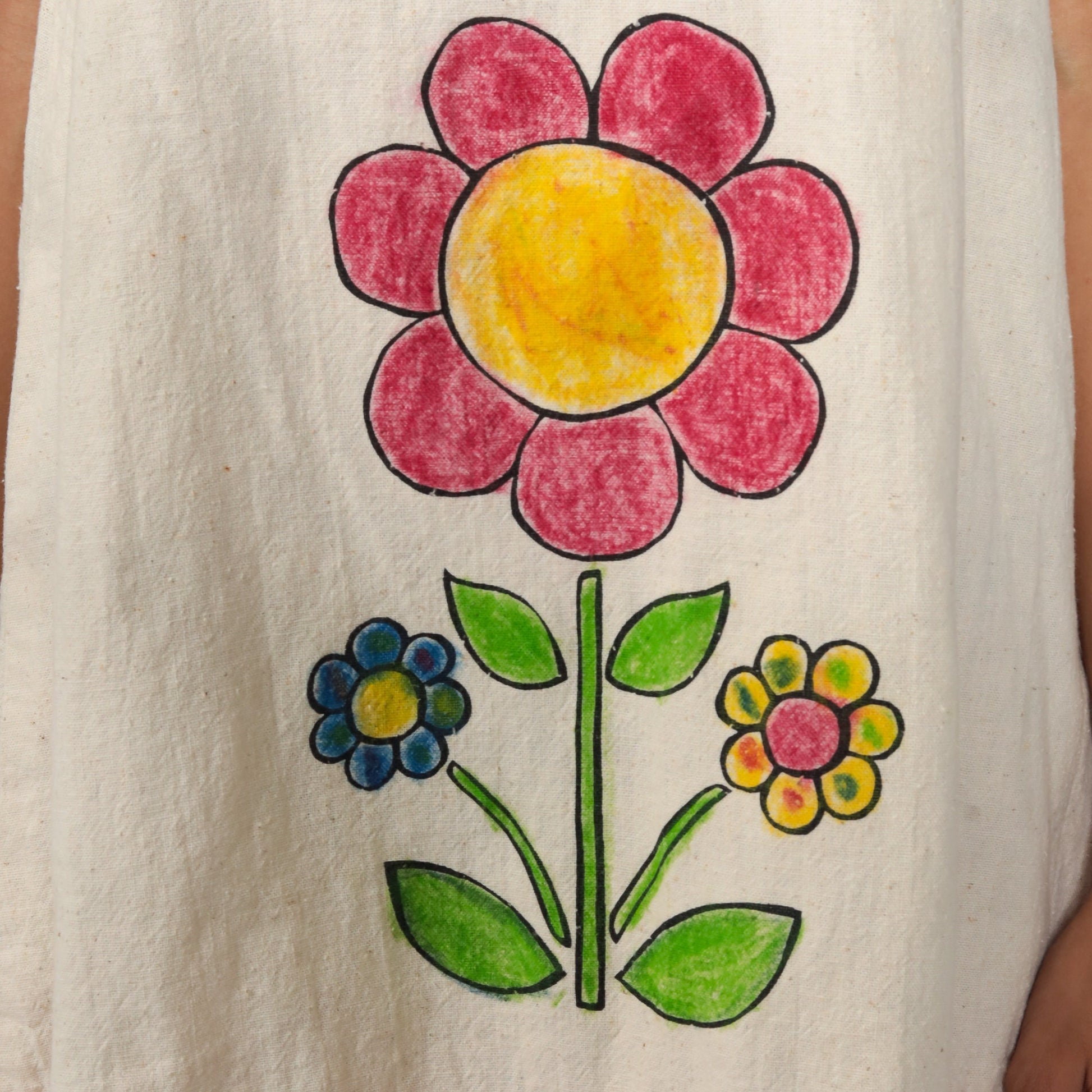 70s Floral Midi Dress Beige Cotton Shift Sleeveless XXS