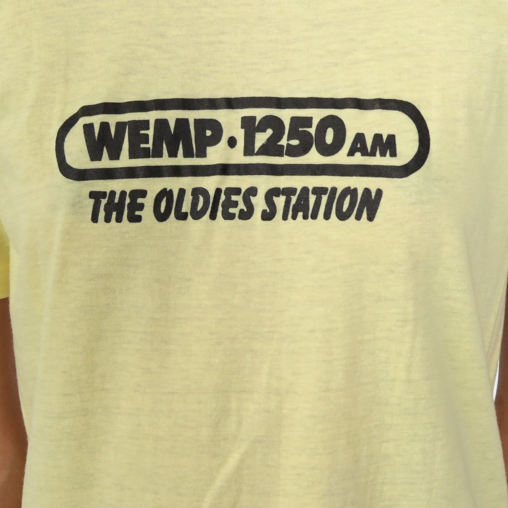80s WEMP 1250 AM Oldies Radio Station Graphic T-Shirt Small