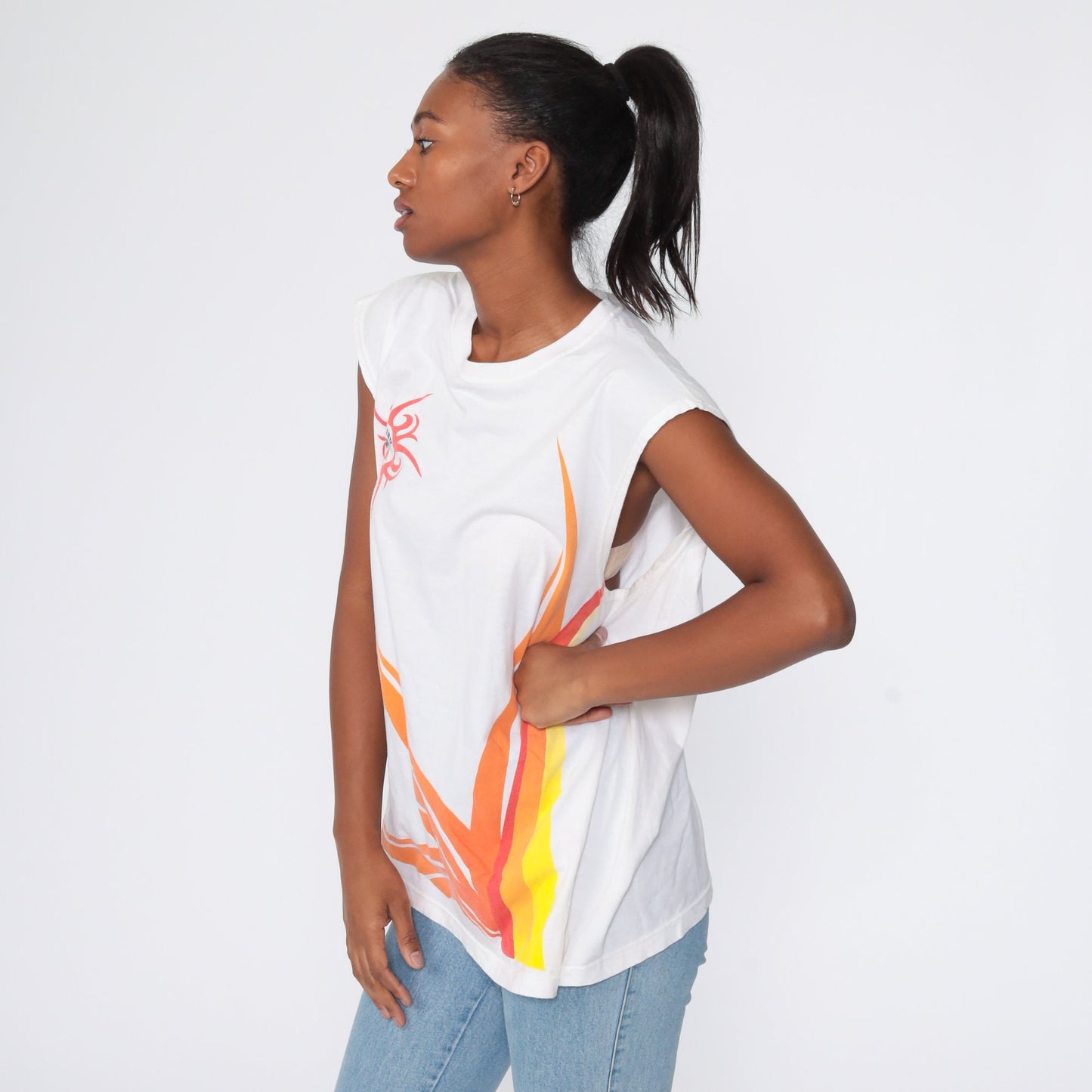 80s Malibu Rum Bird of Paradise Floral Graphic T-Shirt Extra Large XL