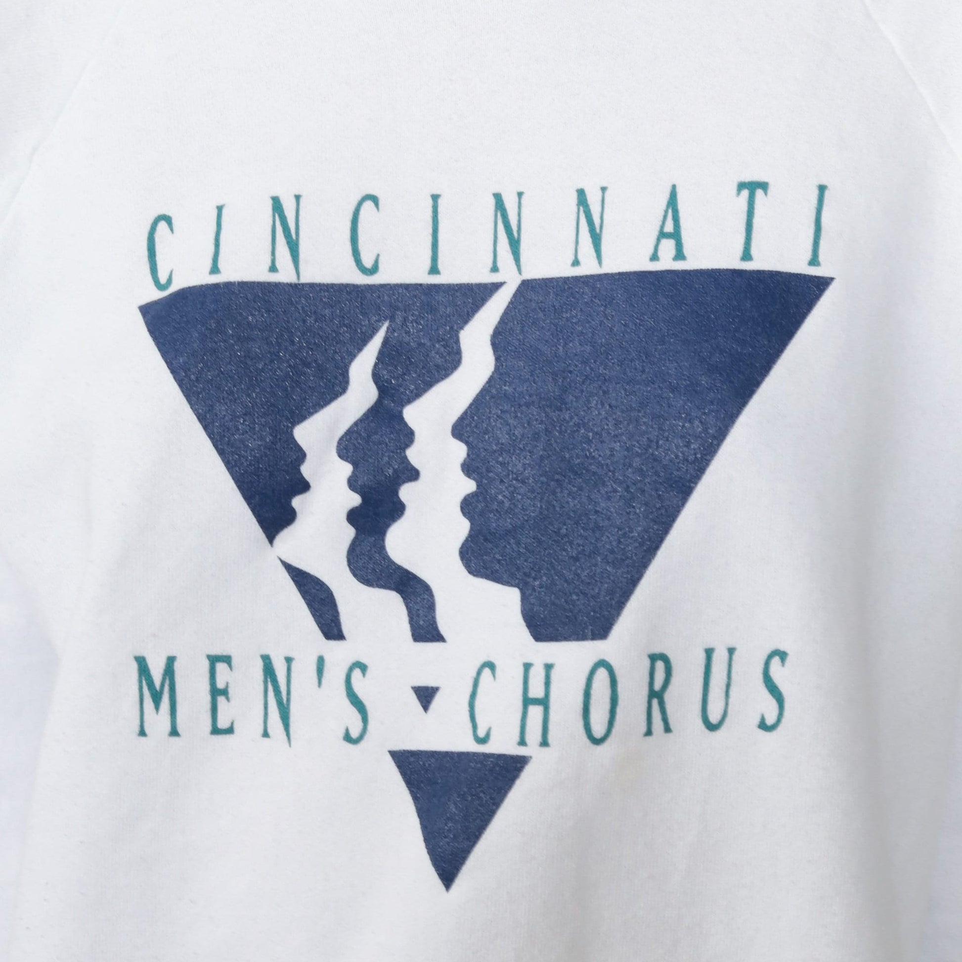 80s Cincinnati Men's Chorus Raglan Sweatshirt Graphic Crewneck Medium Large