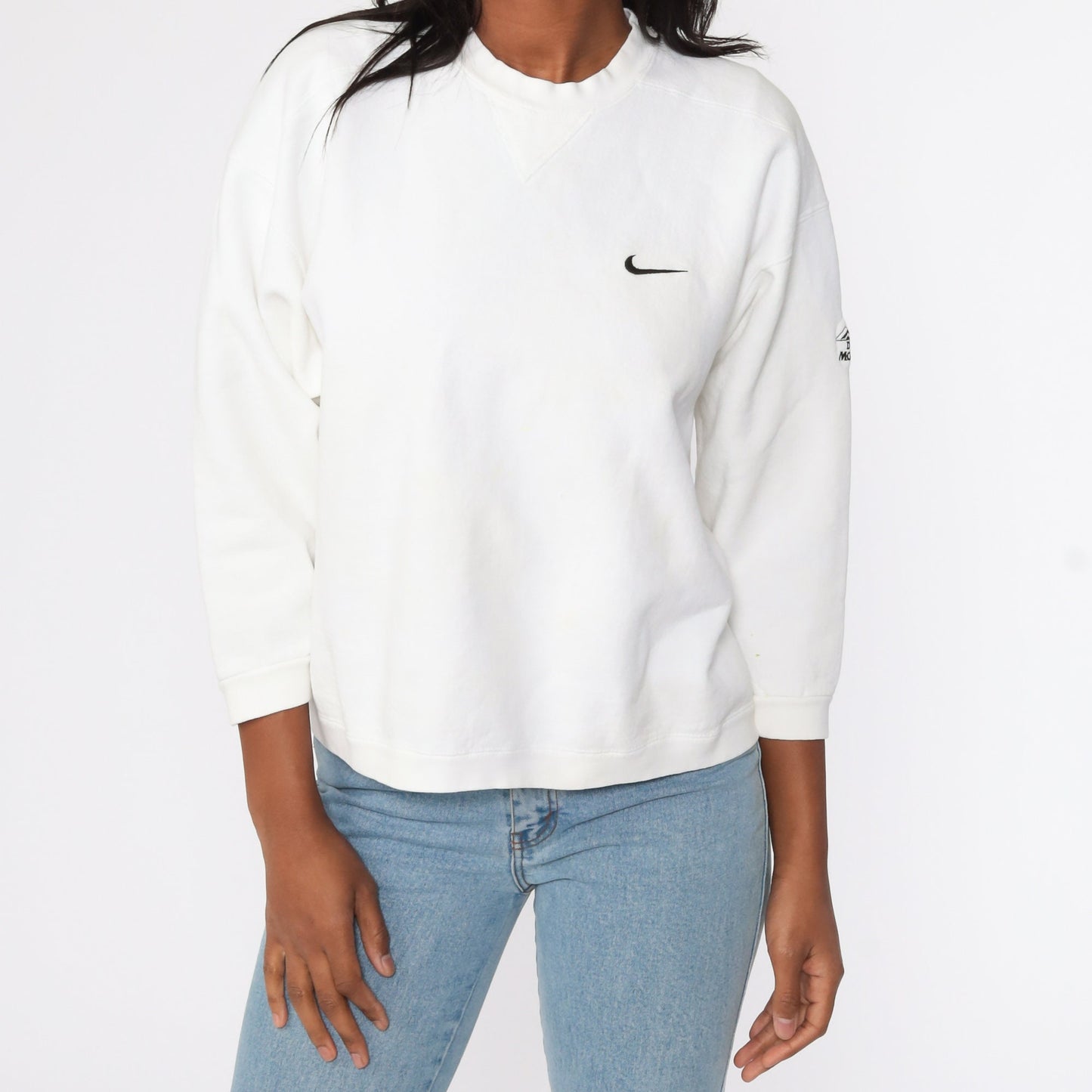 90s Nike Sweatshirt White Paint Splatter Desert Mountain Crewneck Small