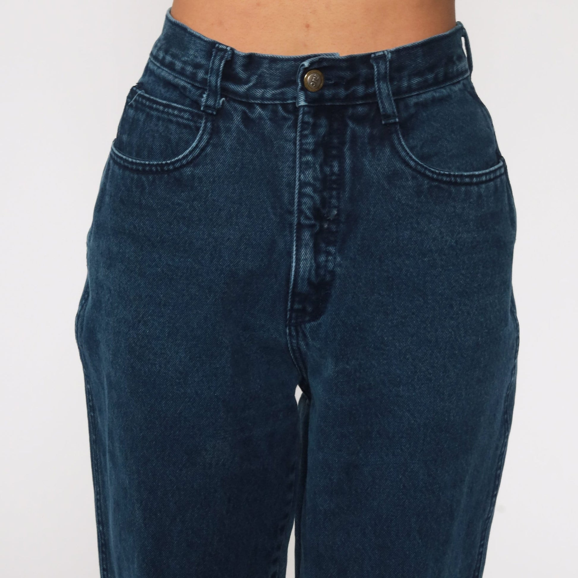 90s Rio Mom Jeans Dark Blue High Rise Denim Extra Small XS