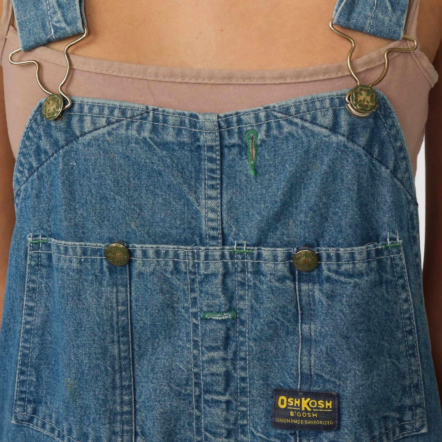 80s OshKosh B'Gosh Denim Overalls Blue Distressed Workwear Extra Large