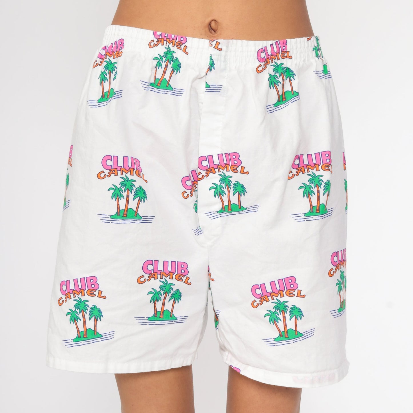 90s Joe Camel Boxer Shorts Cotton Print Open Fly Small