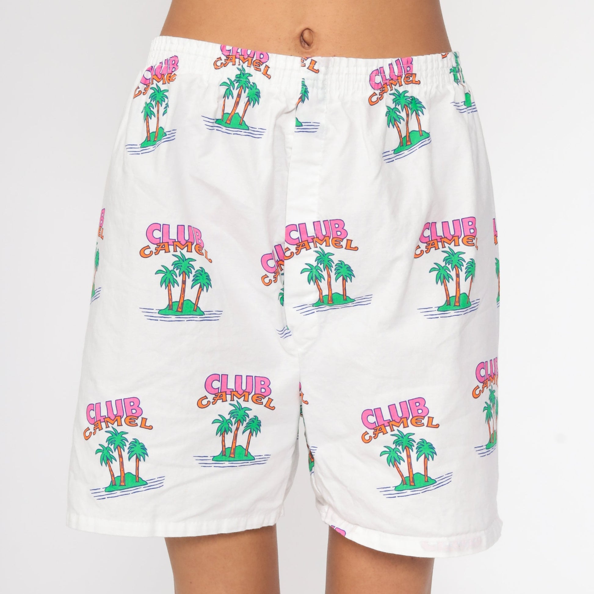 90s Joe Camel Boxer Shorts Cotton Print Open Fly Small