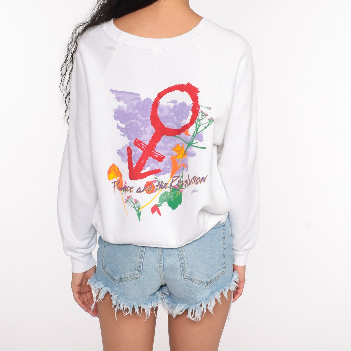 80s Prince and the Revolution 1985 World Tour Sweatshirt Grey Crewneck Medium