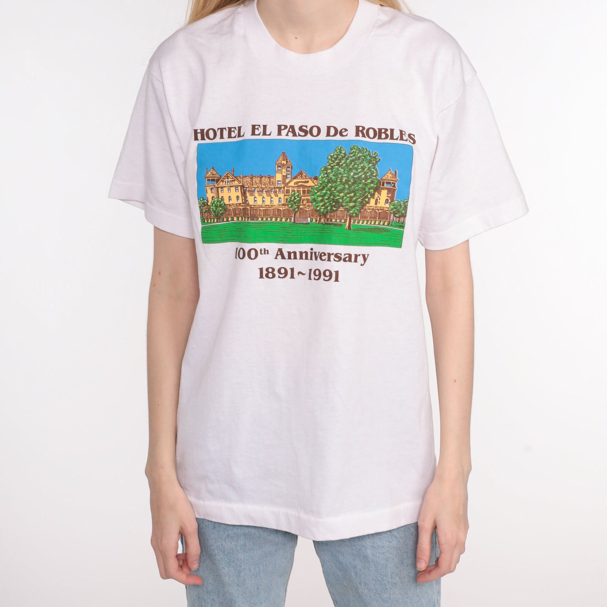 90s Hotel El Paso De Robles California Graphic T-Shirt Single Stitch Medium