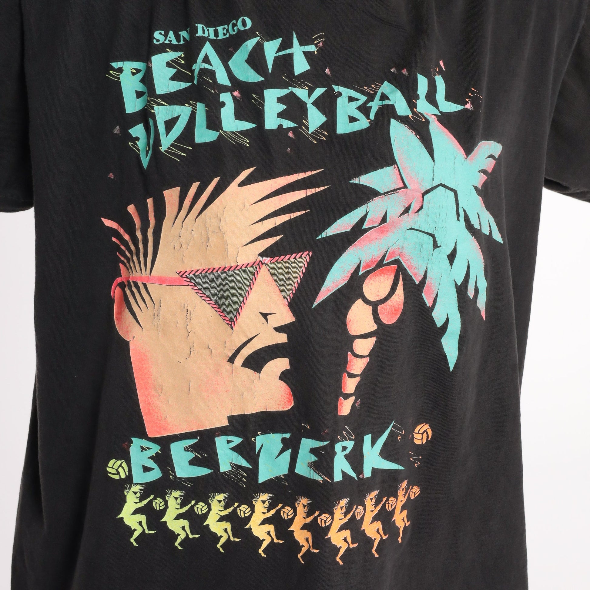 90s Beach Volleyball San Diego Graphic T-Shirt Cotton Extra Large