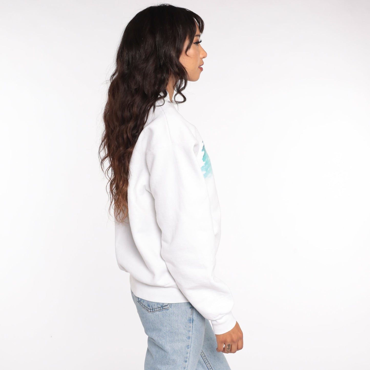 90s Christian Artists Music Seminar Rockies Sweatshirt White Graphic Pullover Medium