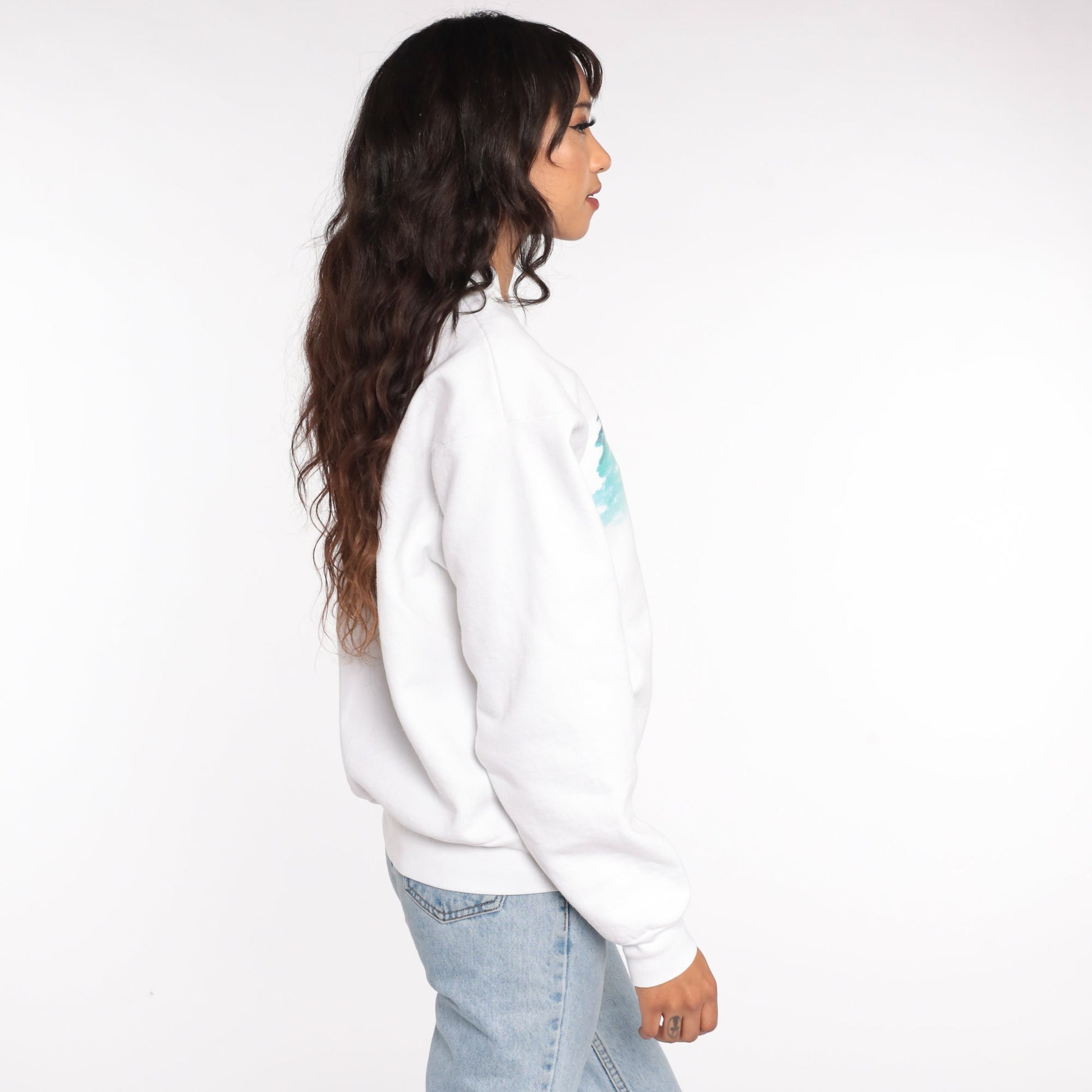90s Christian Artists Music Seminar Rockies Sweatshirt White Graphic Pullover Medium