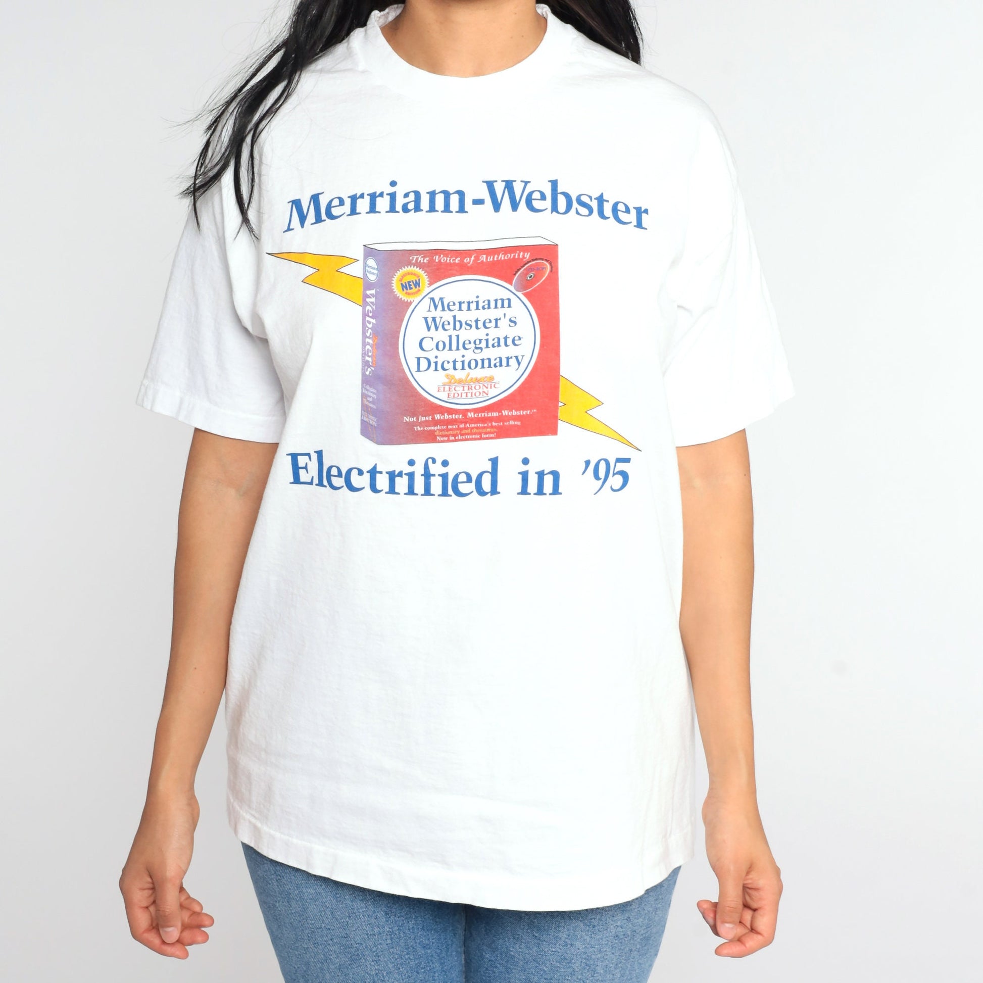 90s Merriam-Webster Dictionary Graphic T-Shirt Cotton Tee Large