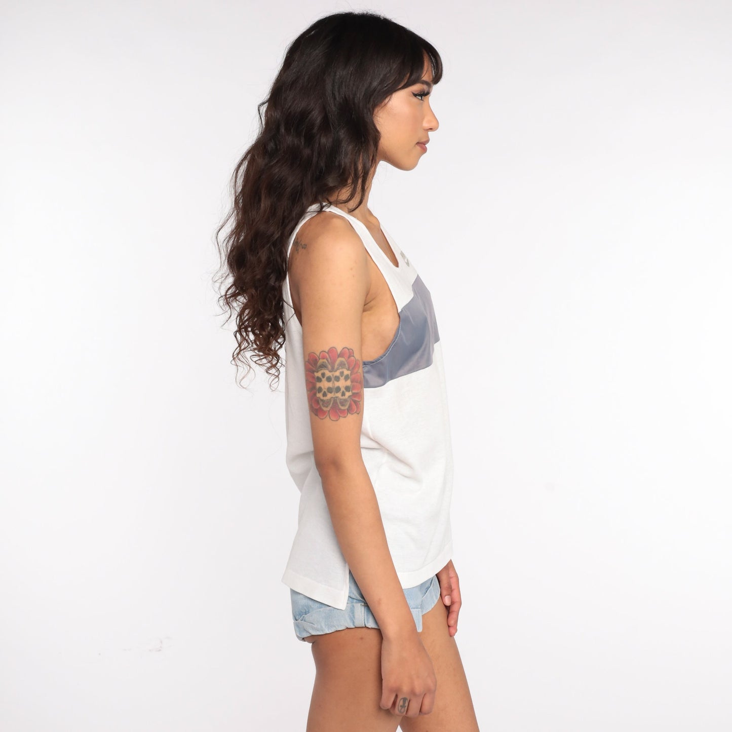 80s Nike Sheer White Mesh Tank Top Athletic Small S
