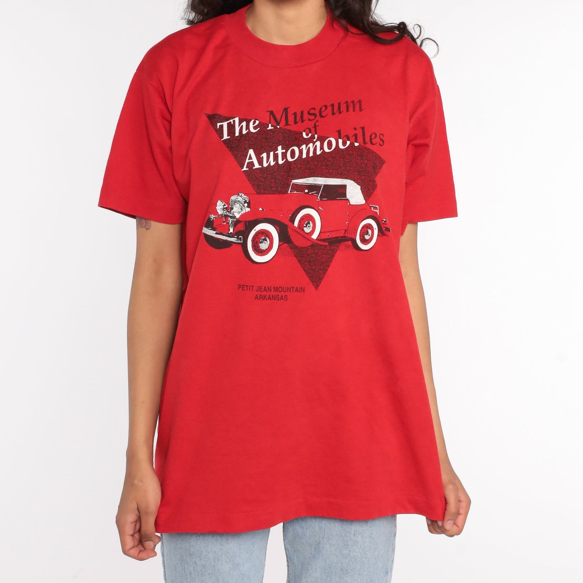 80s Museum of Automobiles Petit Jean Mountain Graphic T-Shirt Cotton Medium