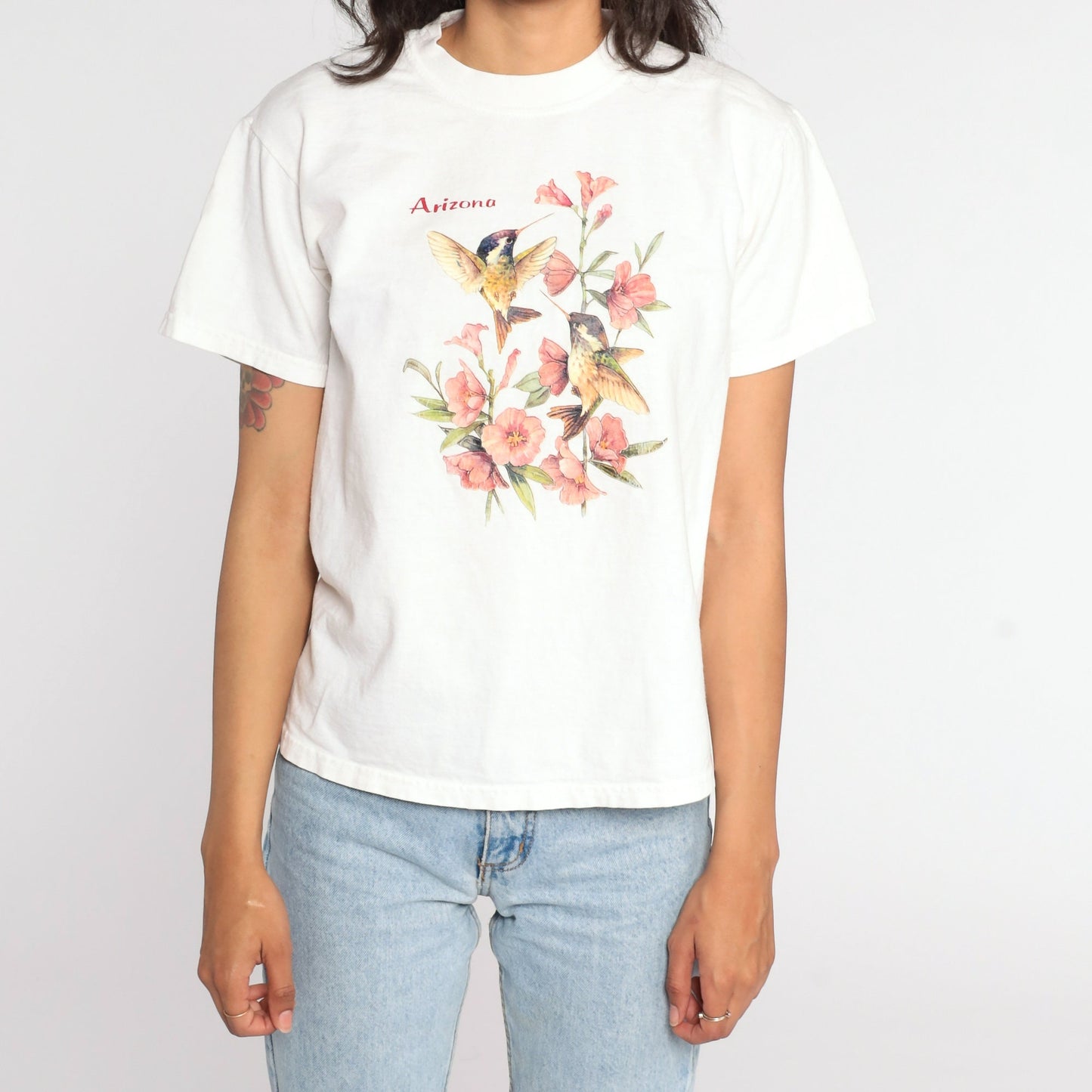 90s Arizona Hummingbird Graphic T-Shirt Southwestern Bird Tee Small